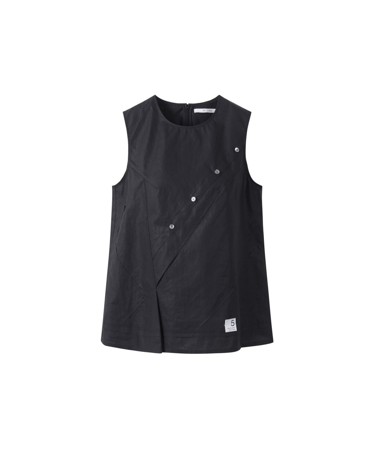 래코드(RECODE) Puzzled Shirts Detail Top_RQTAM25524BKX