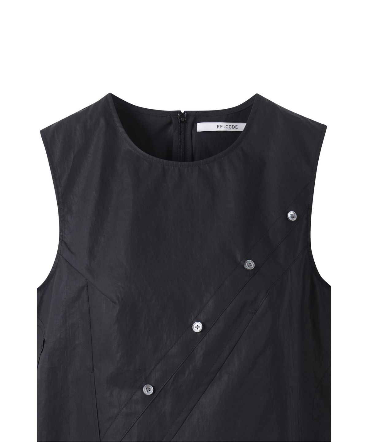 래코드(RECODE) Puzzled Shirts Detail Top_RQTAM25524BKX