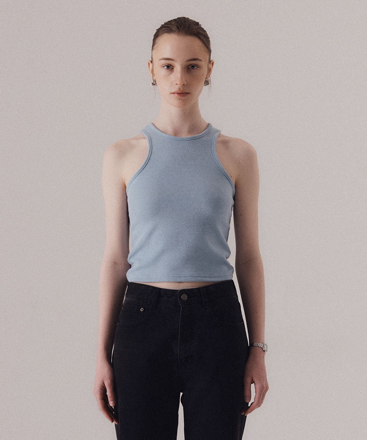 실른(SILN) 90s halter neck sleeveless (BLUE)