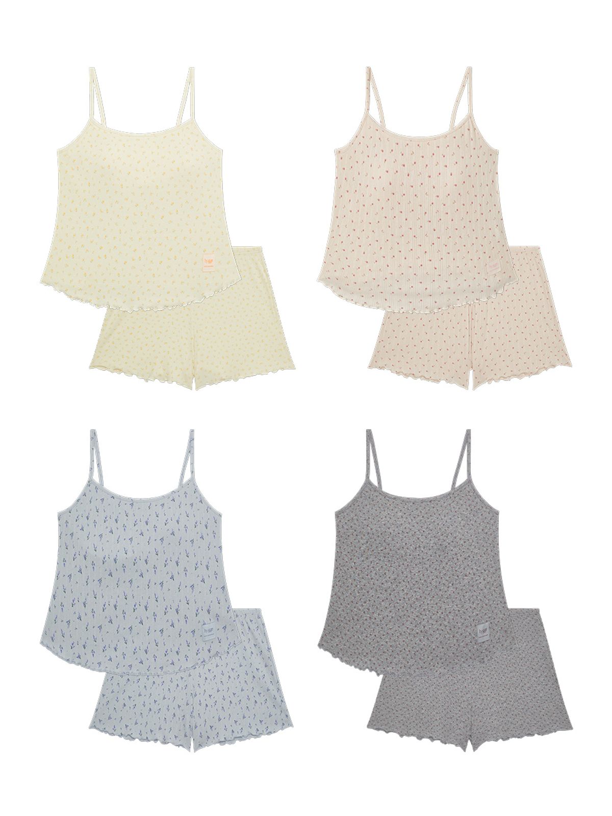 휘게 언더웨어(HYGGE UNDERWEAR) 블라썸 캐미솔 세트 - 4Colors