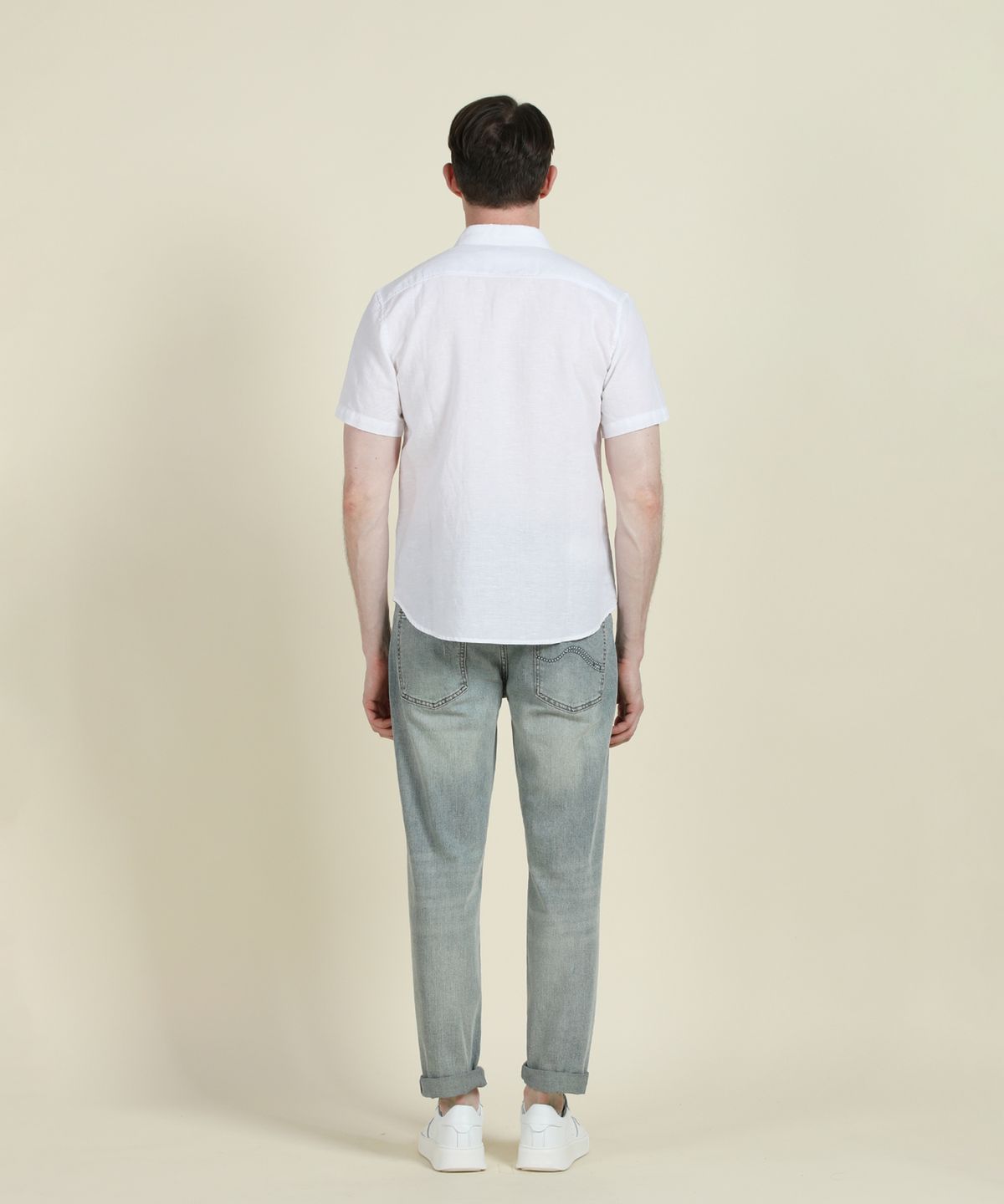 빠니깔레(PANICALE) 화이트 포켓 리넨 블렌드 셔츠