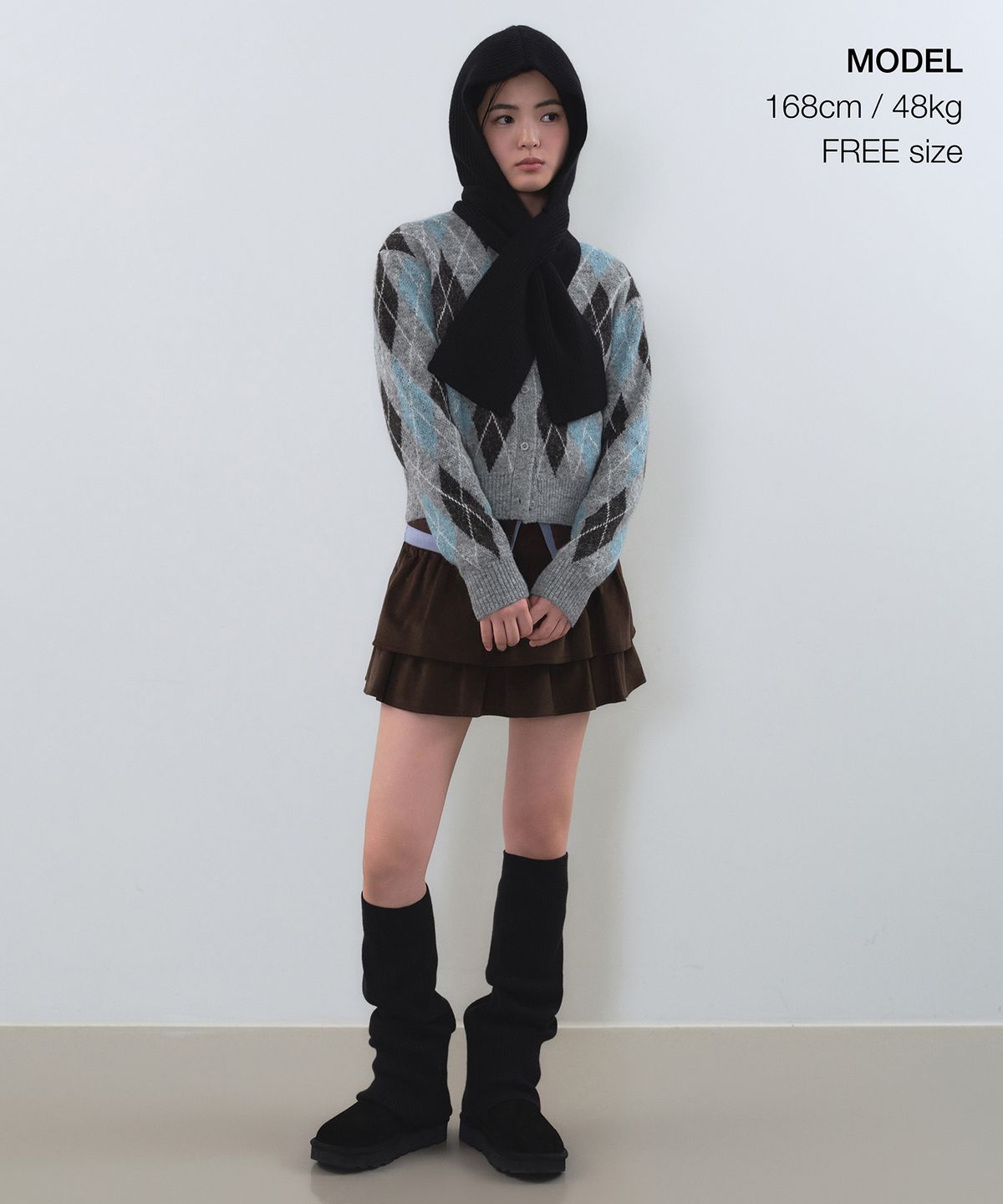 무신사 스탠다드 우먼(MUSINSA STANDARD WOMAN) 우먼즈 숏 머플러 바라클라바 [블랙]