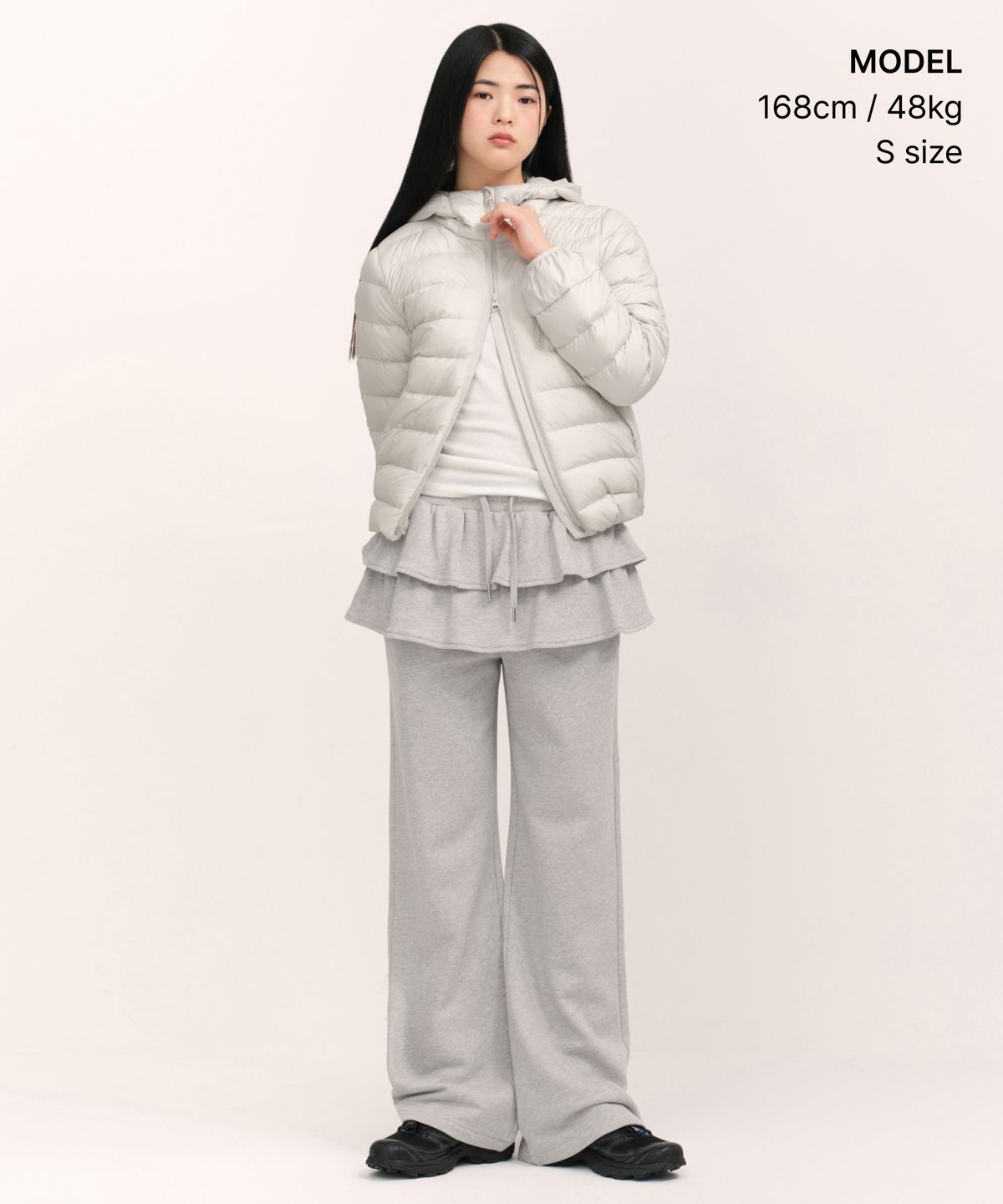 무신사 스탠다드 우먼(MUSINSA STANDARD WOMAN) [시티 레저] 우먼즈 후디드 라이트 다운 재킷 [스톤 화이트]