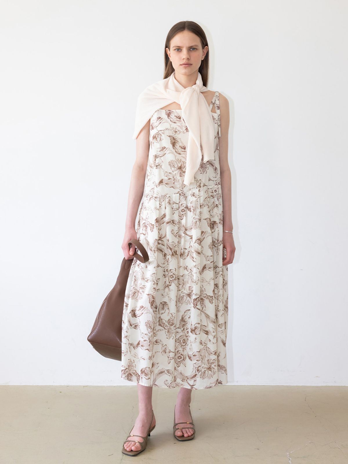 루에브르(LOEUVRE) Flower Pattern Bustier Layered Maxi Dress SW5MO275_2color