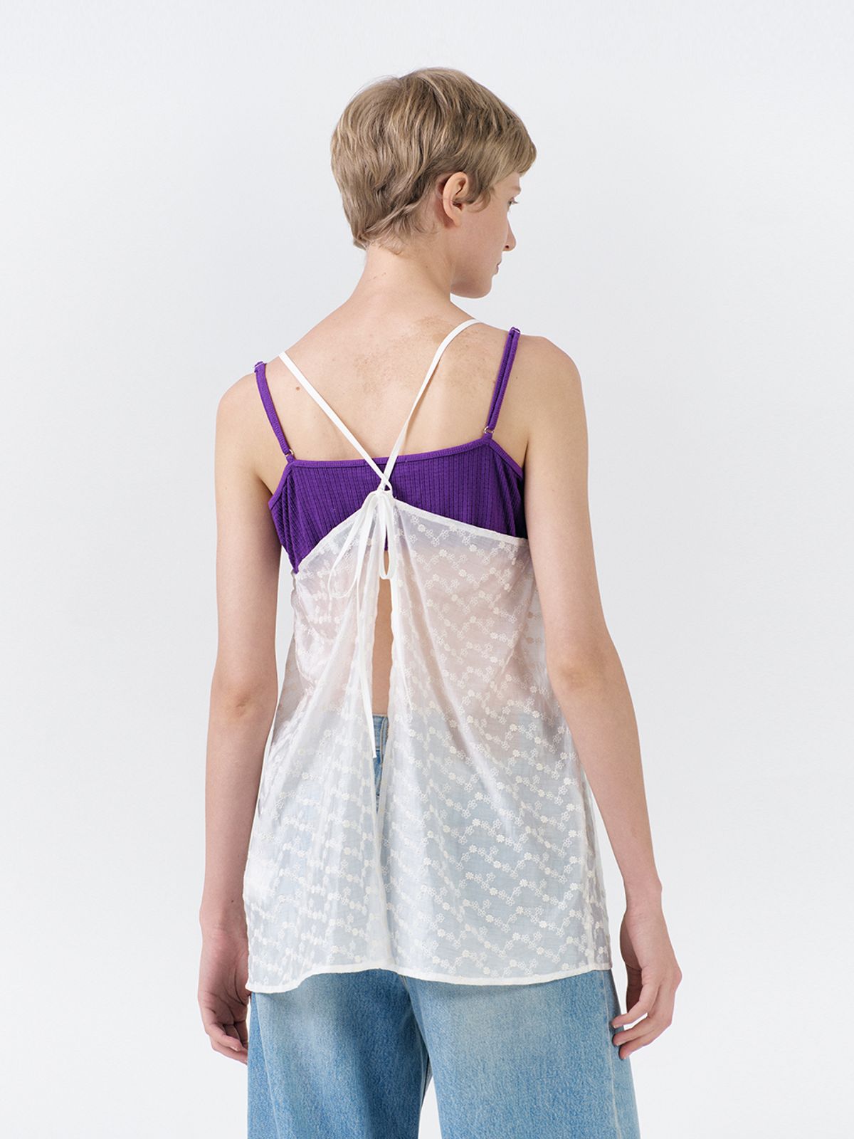헌치(HUNCH) Lace Layered Bustier Top