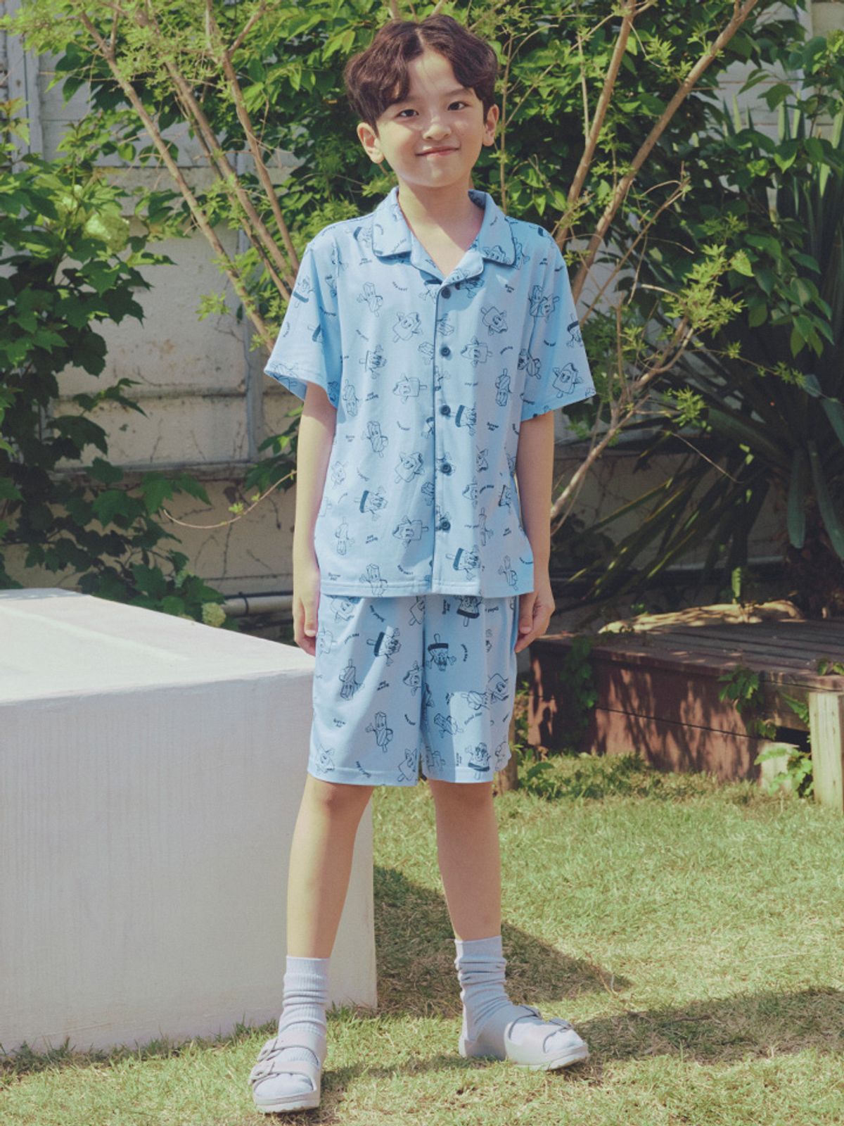 폴햄키즈(POLHAM KIDS) 공용) 5부 반팔 파자마 세트 (죠크박)_PKF3UI3810