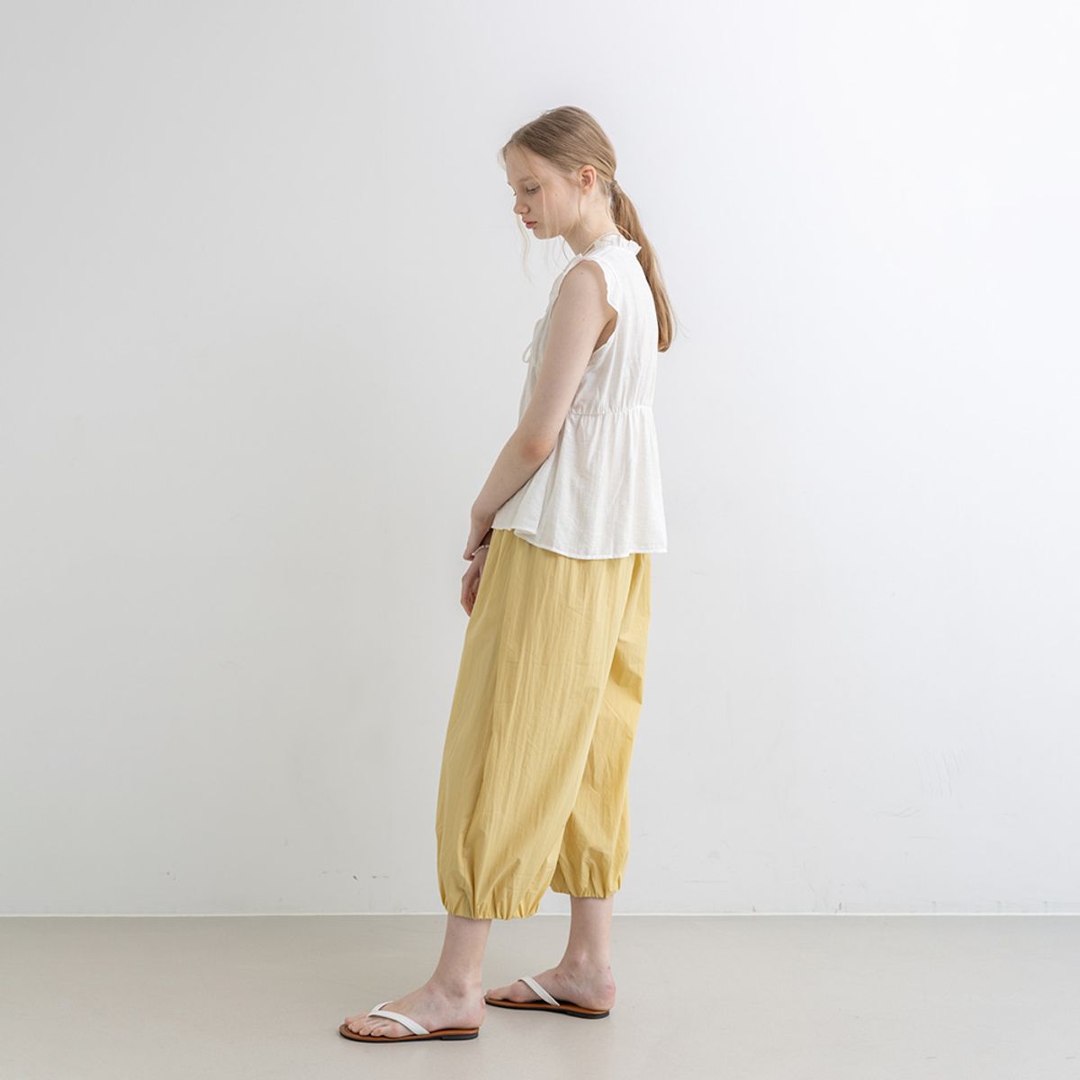 웬스데이딜라잇(WEDNESDAY DELIGHT) WD_Leg banding pants_Yellow