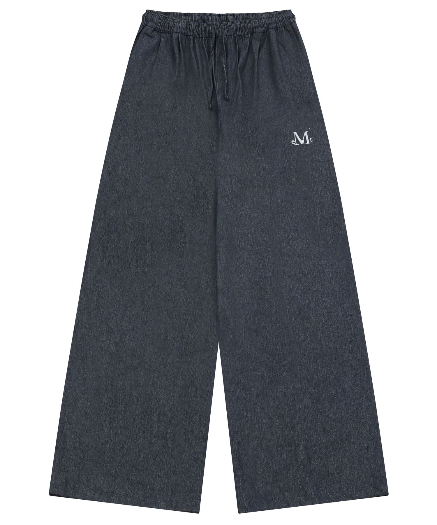 【MUCENT】 PUNNY WIDE BANDING PANTS UNISEX / 追跡付 Amomento Cotton Banding Wide Pants in Black | Parallel