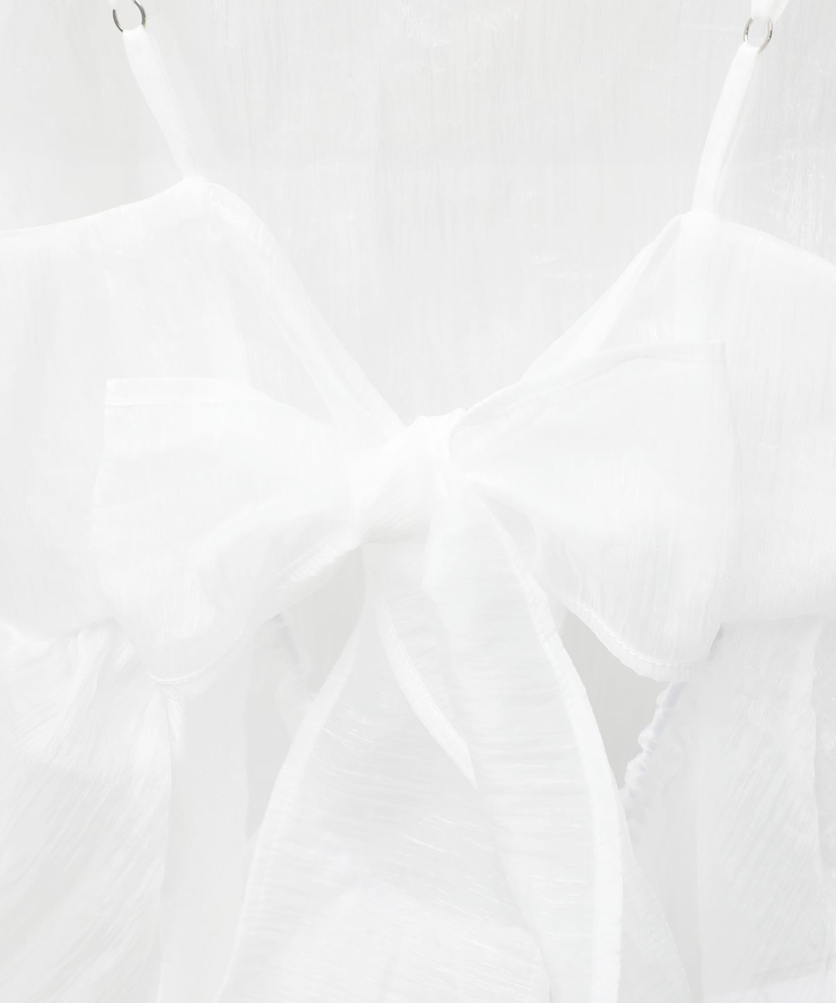 로시로우(LOSSYROW) Sheer Ribbon Bustier White
