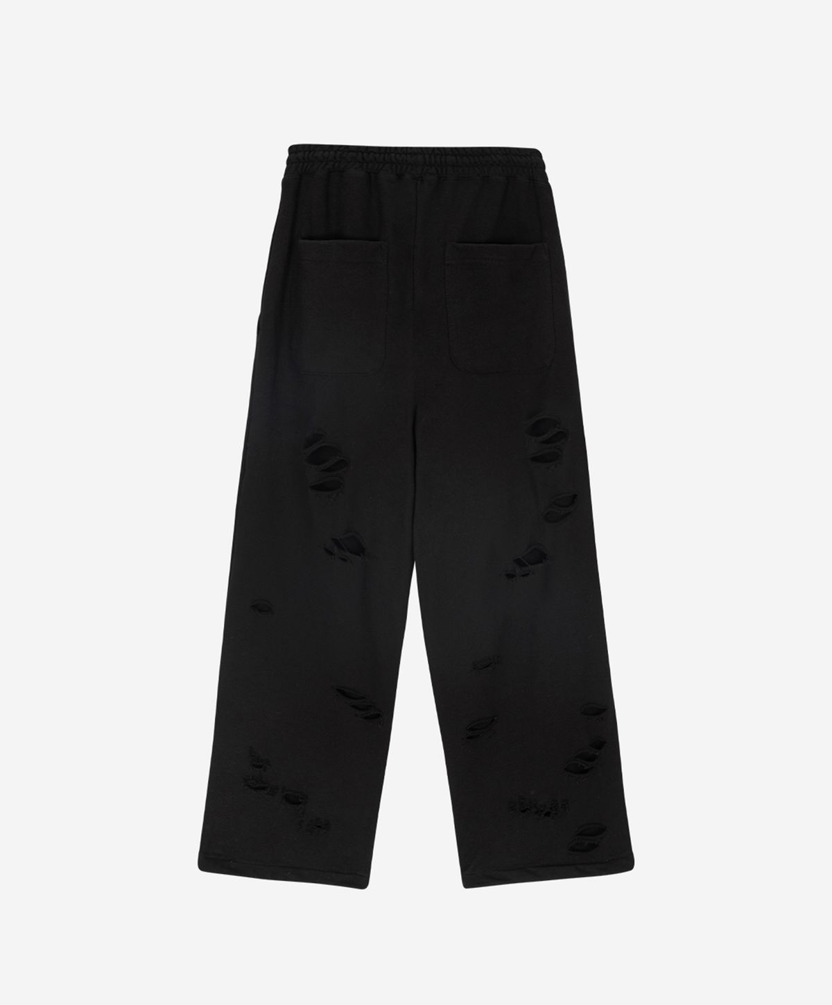 런던파퓸스 아카이브(LONDON PARFUMS ARCHIVE) DISTRESSED LOW SWEAT PANTS BLACK
