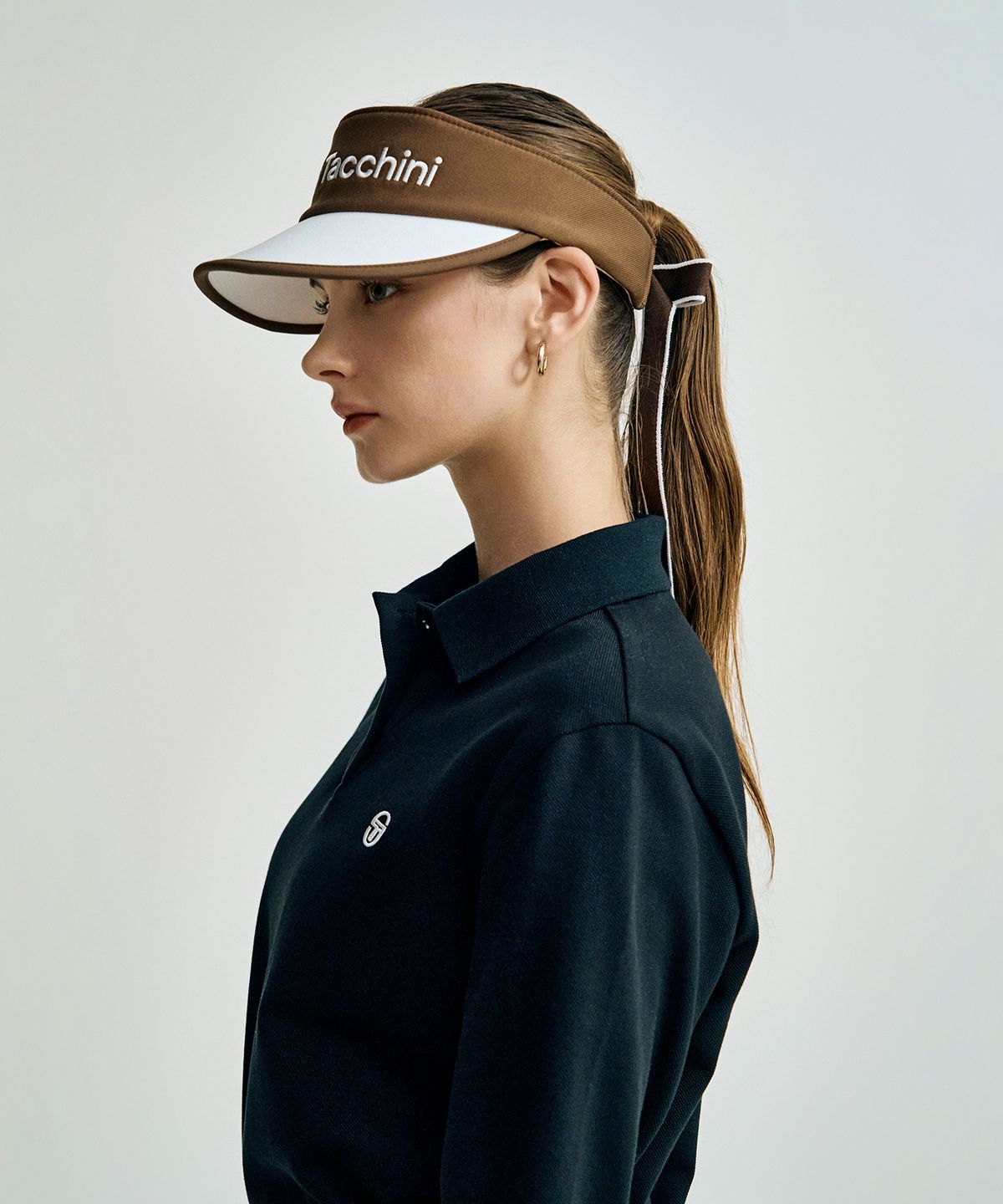 세르지오 타키니(SERGIO TACCHINI) W 리본 포인트 썬바이저 (Brown)