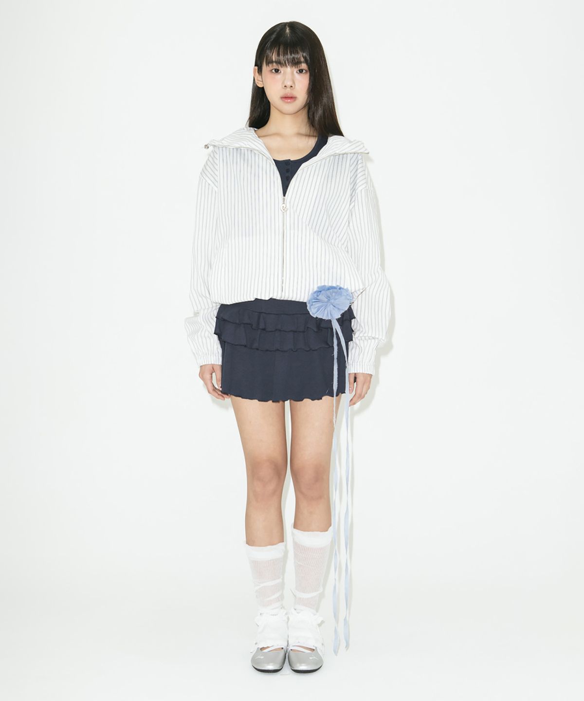 라츠유(LOTSYOU) lotsyou_Fiona Windbreaker Stripe