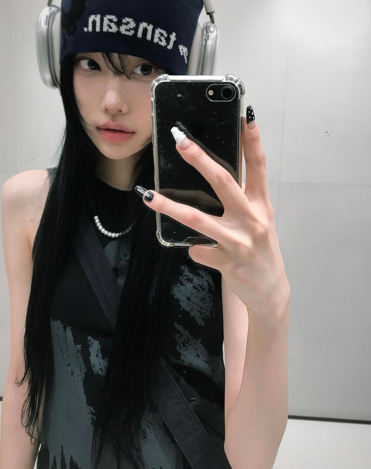 탄산마그네슘(TANSANMAGNESIUM) 자카드 엘 캐피탄 비니 (네이비)