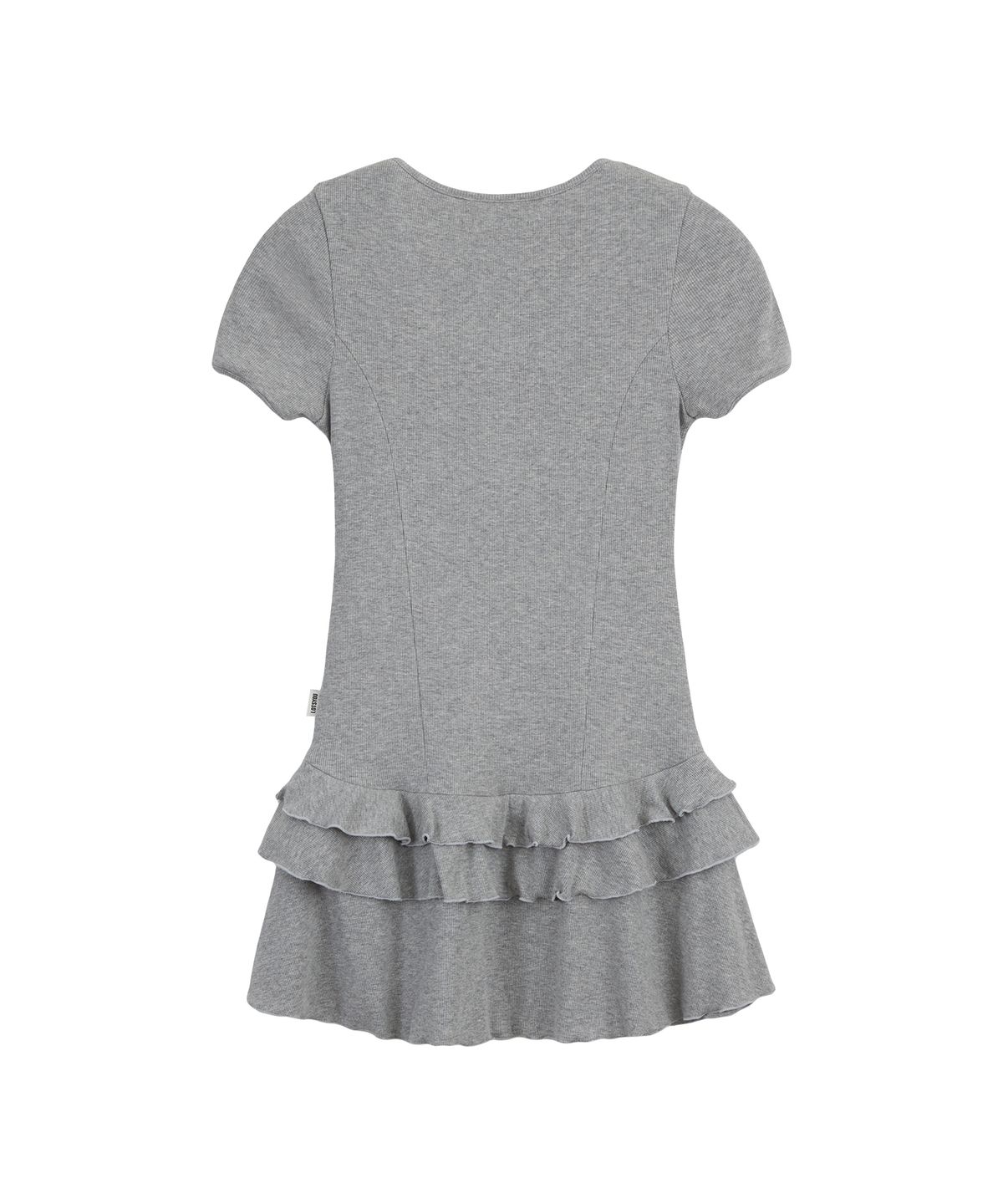 라츠유(LOTSYOU) lotsyou_Henly Neck Dress Melange Gray