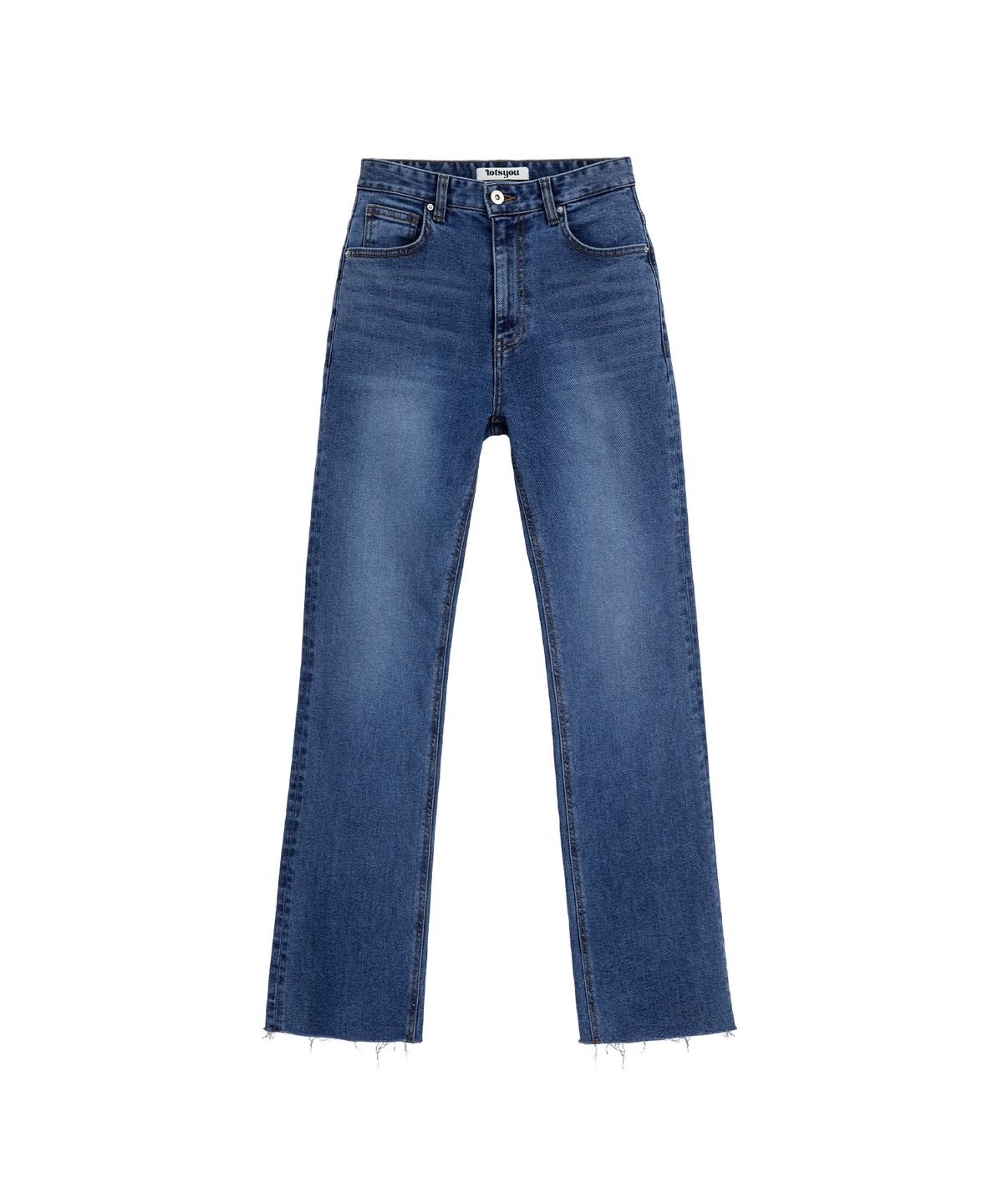라츠유(LOTSYOU) lotsyou_Back Slit Slim Straight Denim