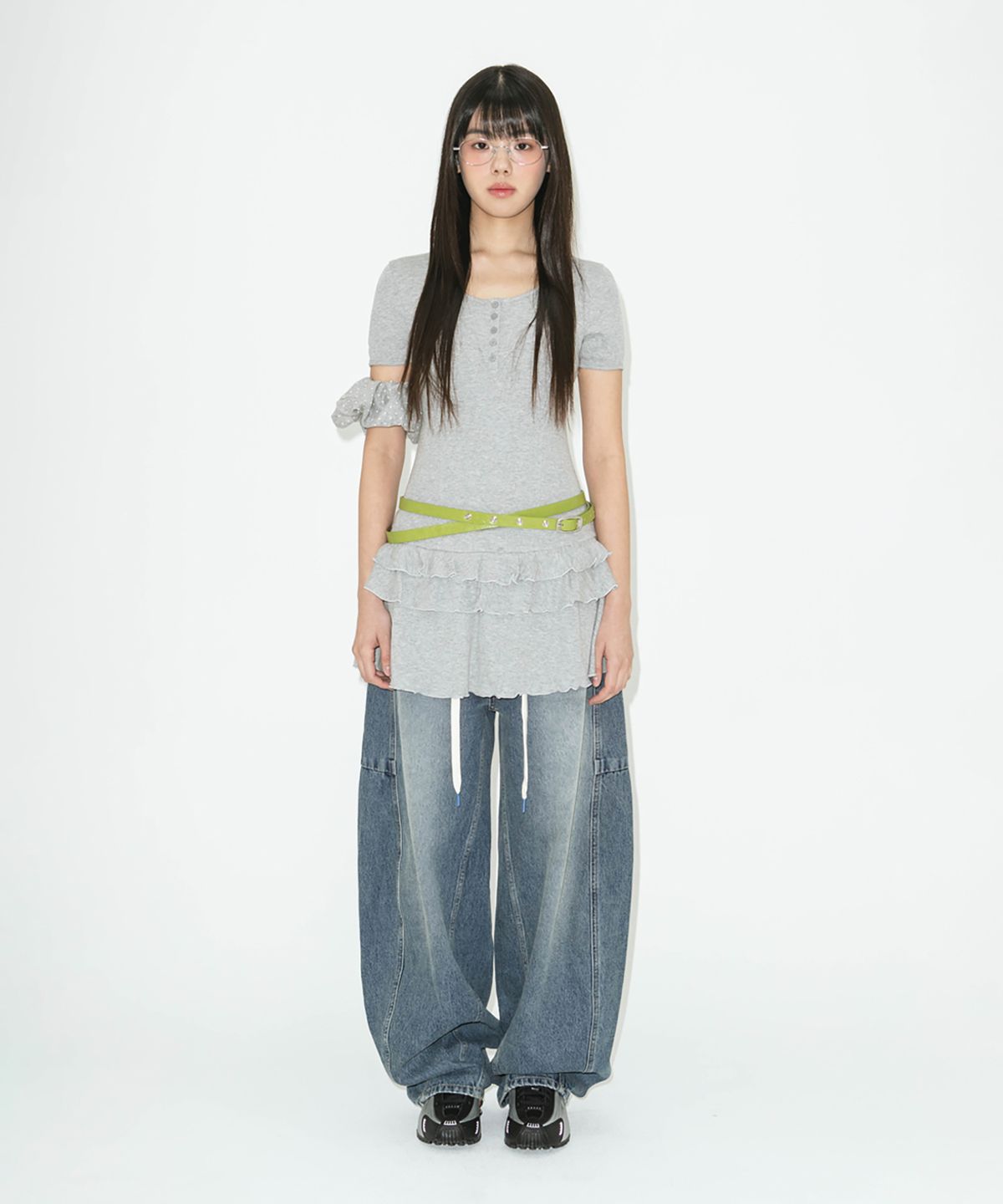 라츠유(LOTSYOU) lotsyou_Seren Snap Belt Green