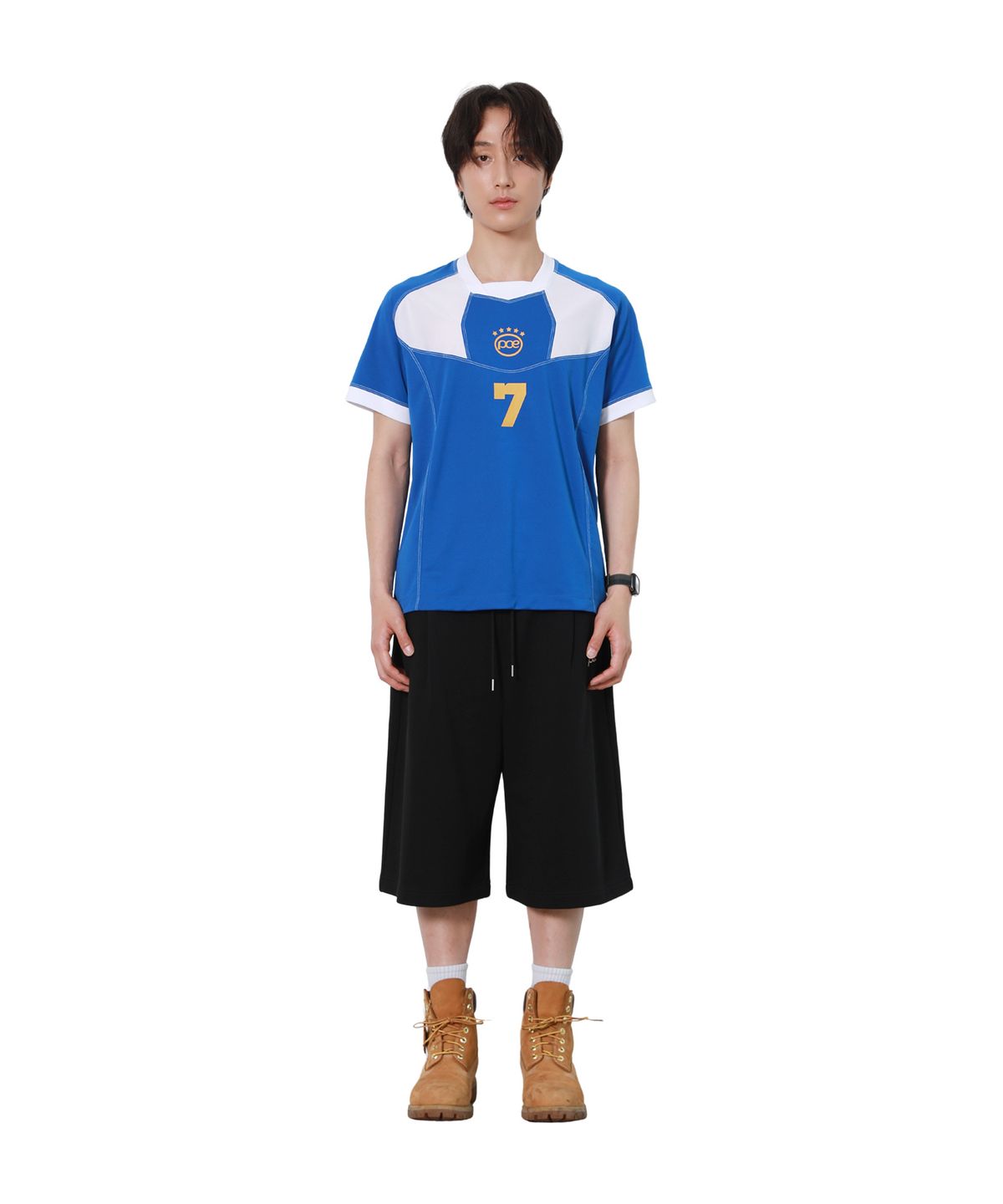피스메이커(PIECE MAKER) SPORTY MESH COMBI JERSEY TOP (BLUE)