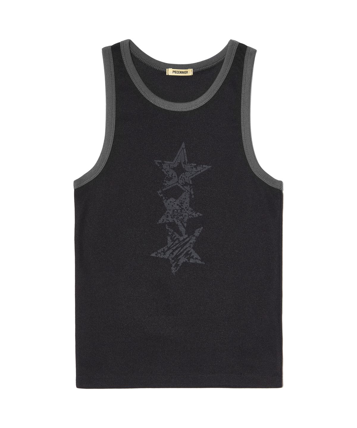 피스메이커(PIECE MAKER) VINTAGE STAR SLEEVELESS TANK TOP (BLACK)