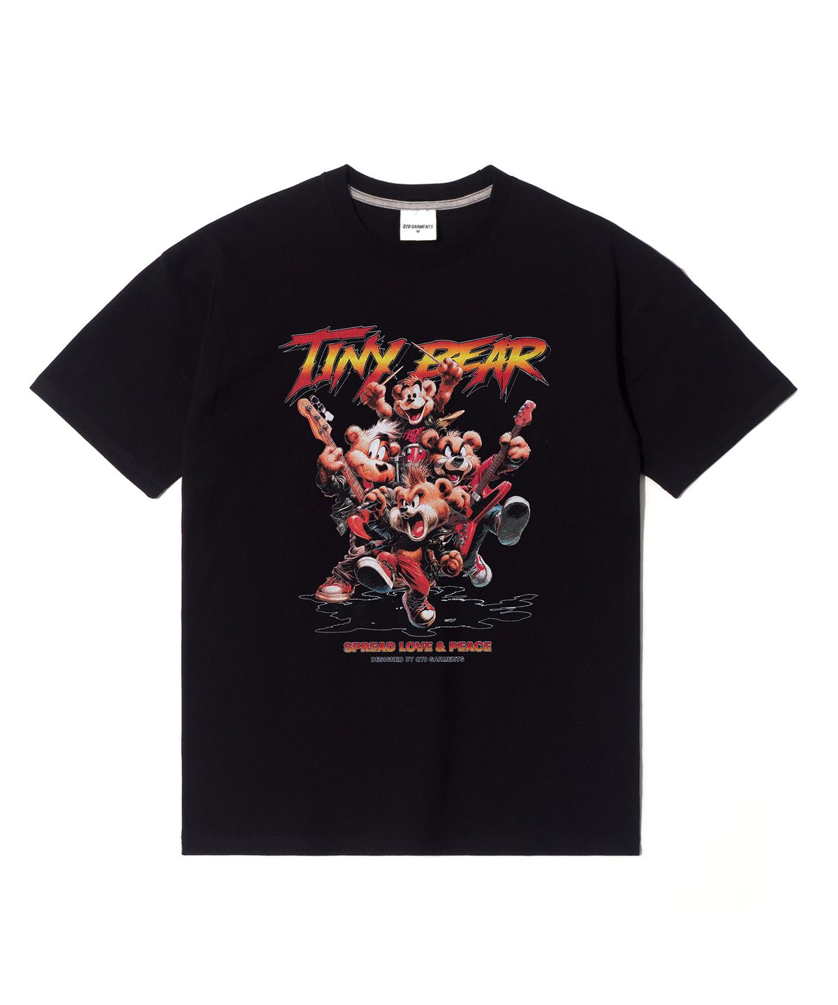 큐티에잇 가먼츠(QT8 GARMENTS) OC Tiny Bear Band Tee (Black)