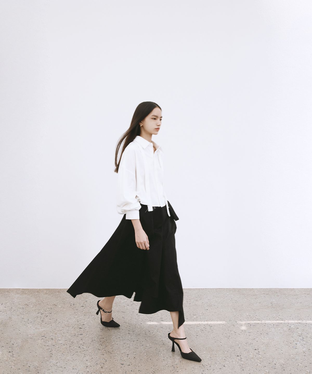 모노포비아(MONOPHOBIA) ASM COTTON WRAP SKIRT BLACK 코튼 랩 스커트 블랙
