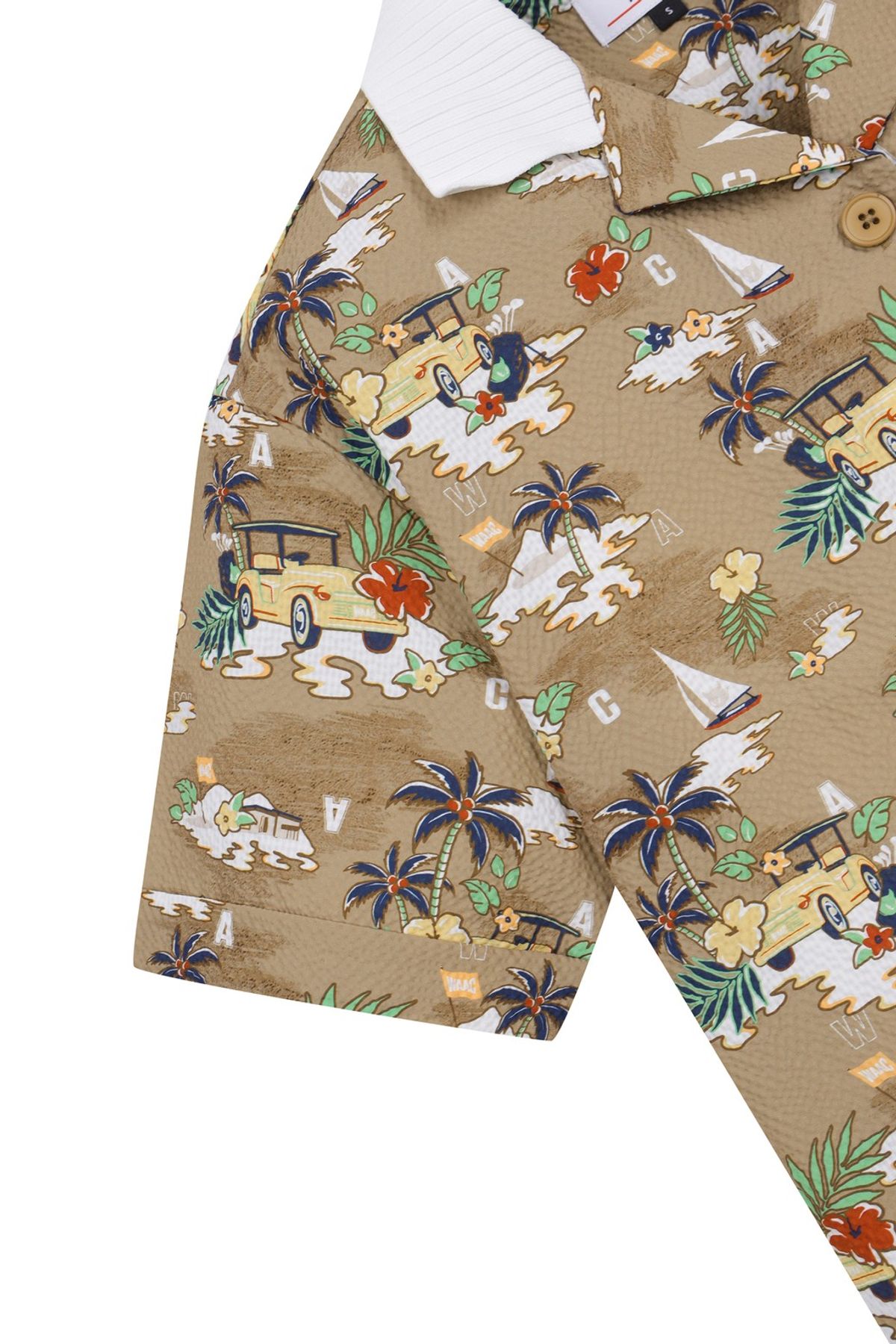 왁(WAAC) Women Print Seersucker Knit Collar Shirt_WWTCM25306BEX