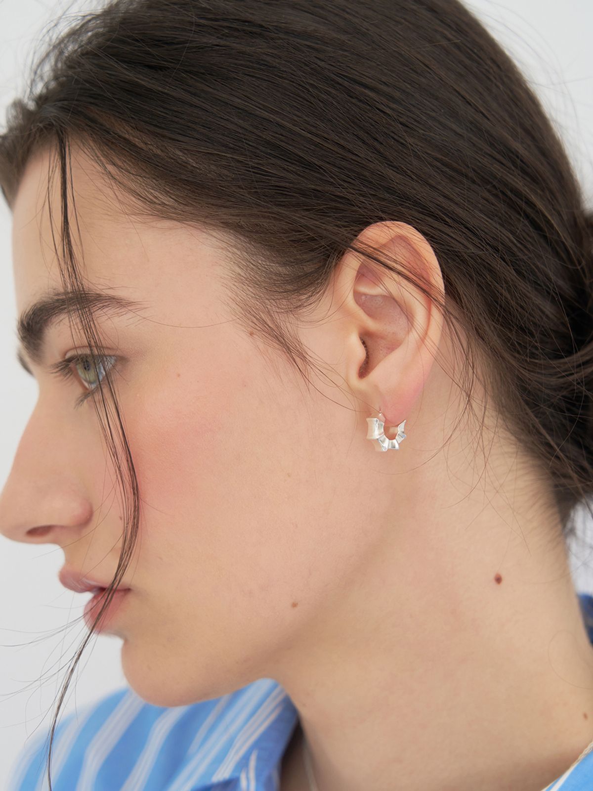 스틸 인스턴트(STILL INSTANT) Amone Wave Ring Earring