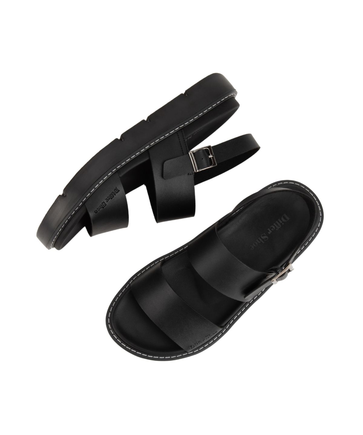디퍼슈(DIFFERSHOE) 카이로 레더 샌들 5CM
