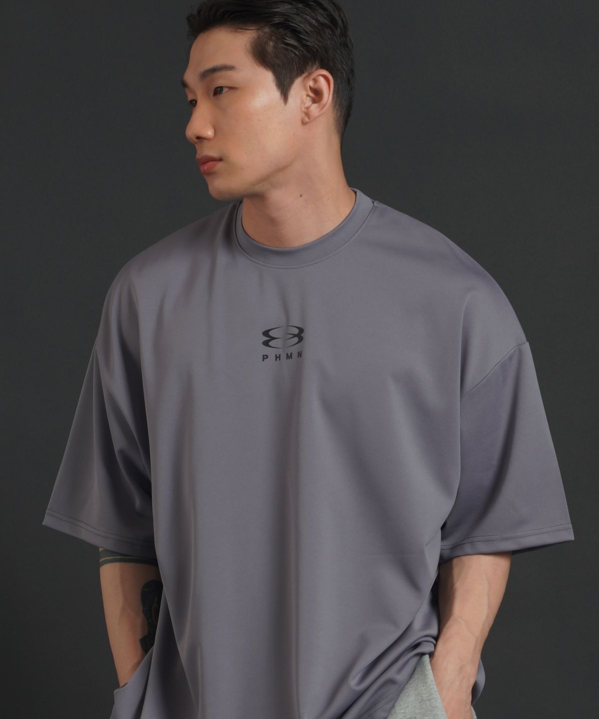 페르메논(PHERMENON) [2PACK] 슈퍼 오버핏 에어 로고 숏 슬리브 (3COLOR)