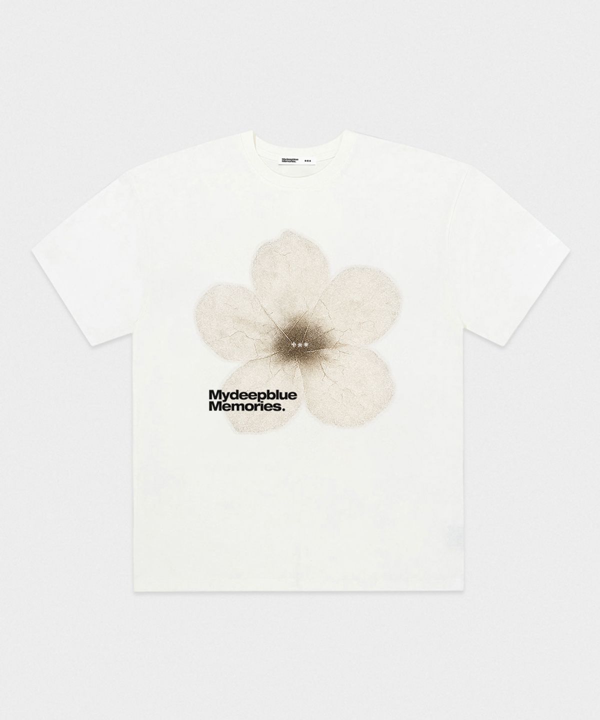마이딥블루메모리즈(MY DEEP BLUE MEMORIES) #1 FLOWER OVER T-SHIRTS (WHITE)