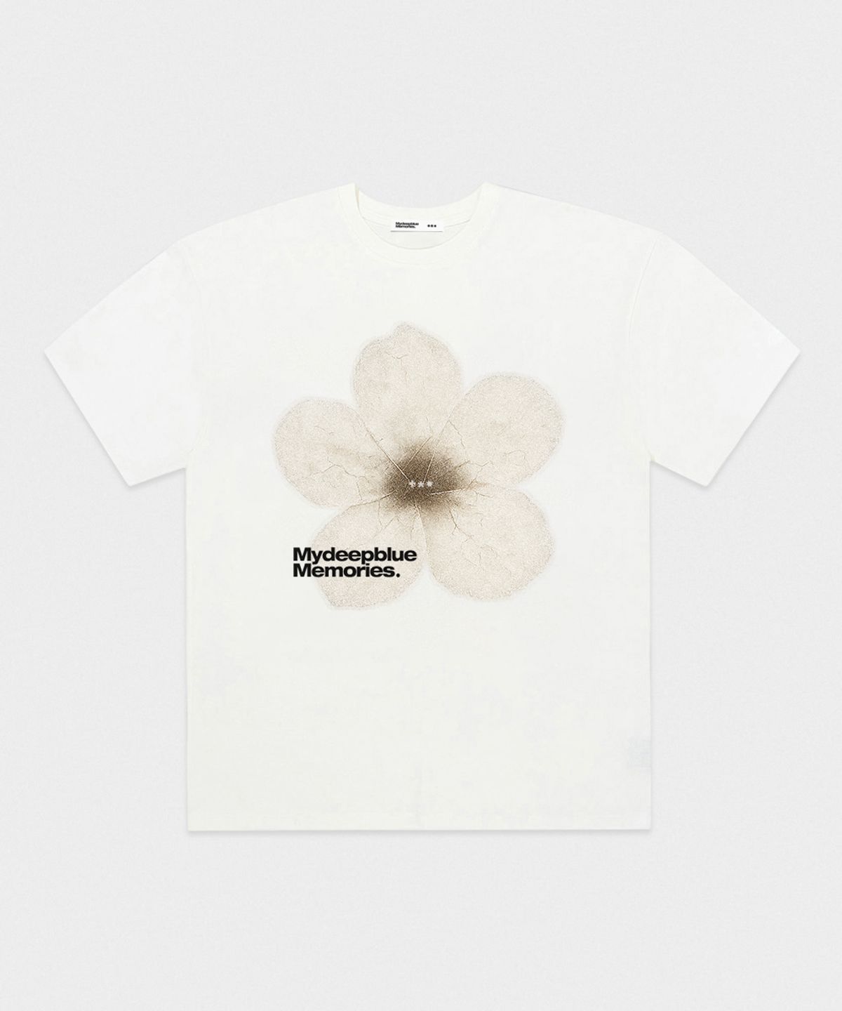 마이딥블루메모리즈(MY DEEP BLUE MEMORIES) #3 FLOWER OVER T-SHIRTS (WHITE)