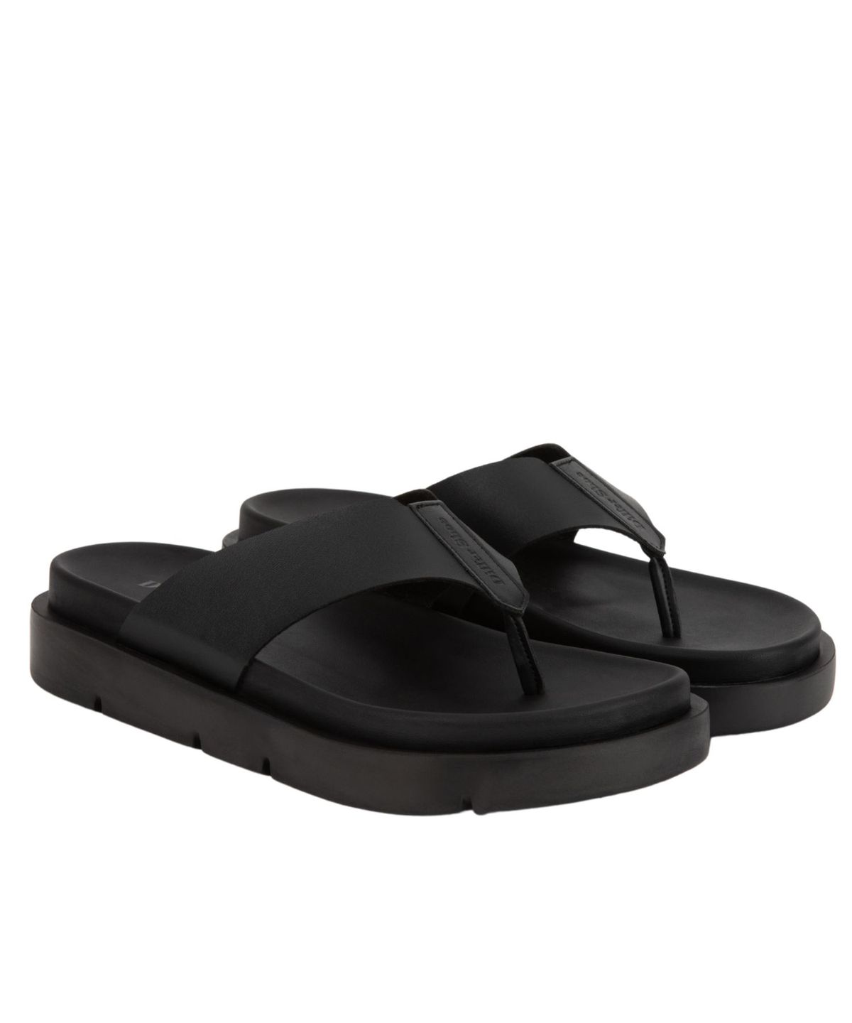 디퍼슈(DIFFERSHOE) 스테어 레더 플리플랍 쪼리 5CM