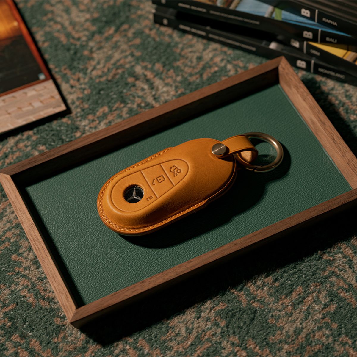 본샹스(BONNE CHANCE) [Bespoke] 가죽 자동차 키케이스 - 벤츠 TYPE C