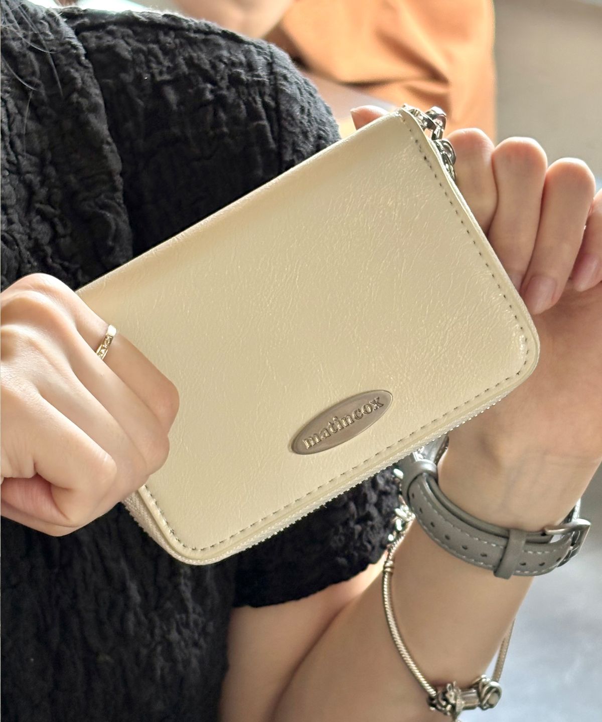 마틴콕스(MATINCOX) Linea Card Wallet - Cream