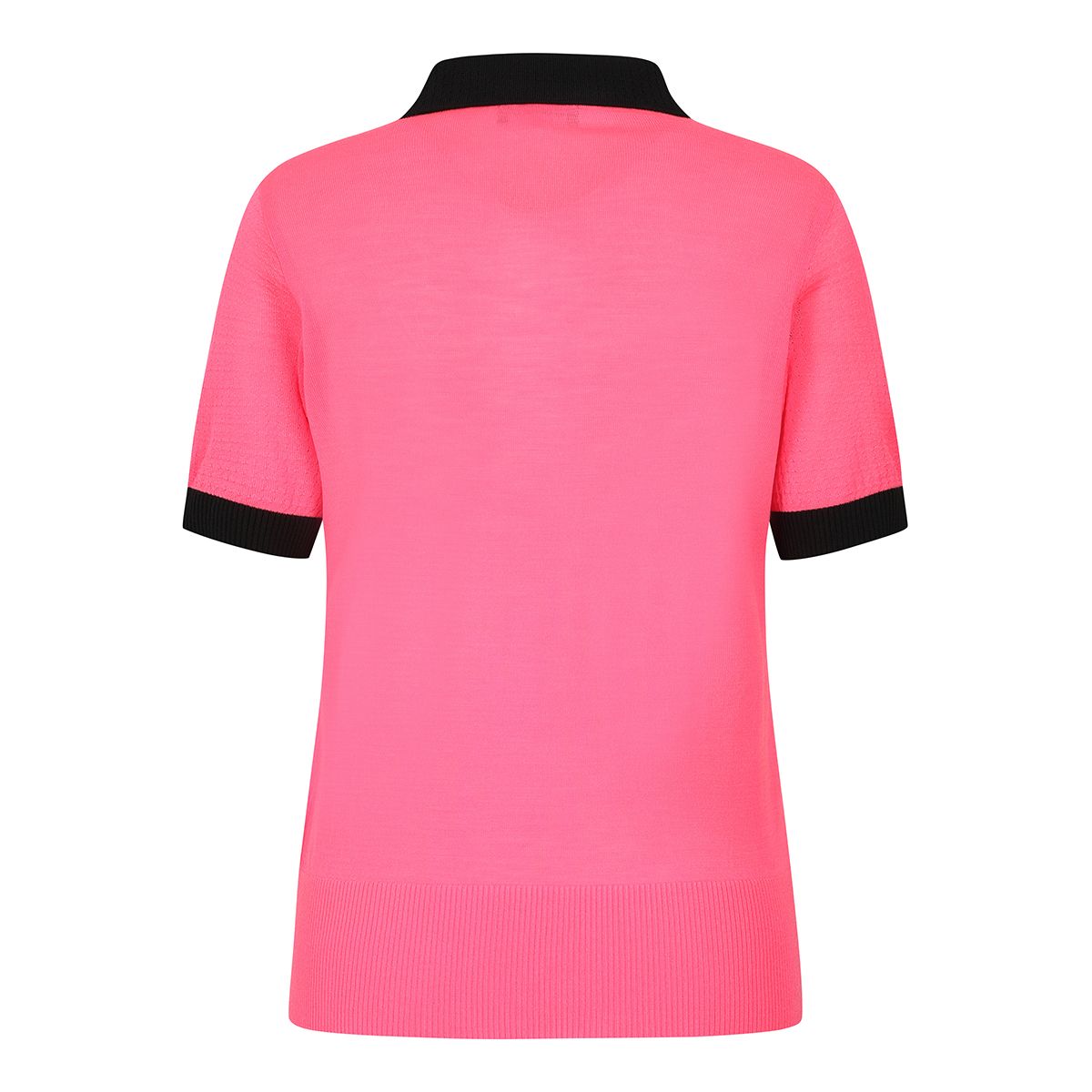 테일러메이드 어패럴(TAYLORMADE APPAREL) 여성 컬러 포인트 카라 반팔 니트 TSO-62HG22-410