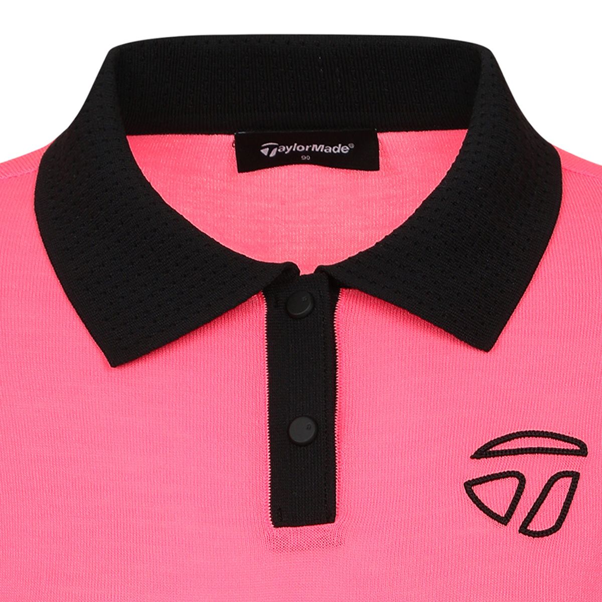 테일러메이드 어패럴(TAYLORMADE APPAREL) 여성 컬러 포인트 카라 반팔 니트 TSO-62HG22-410