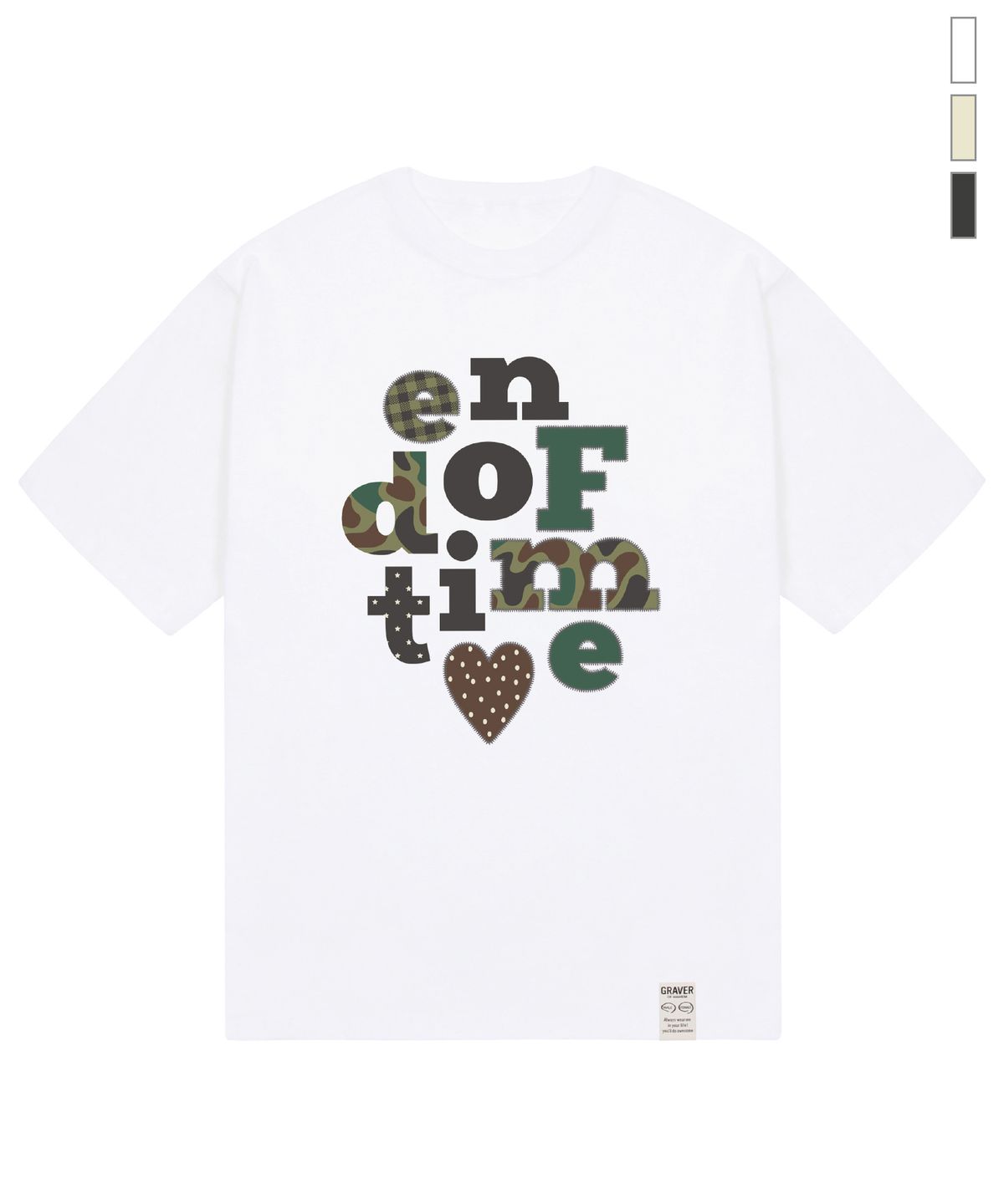그레이버(GRAVER) [UNISEX]카모 END OF TIME 반팔티_4color