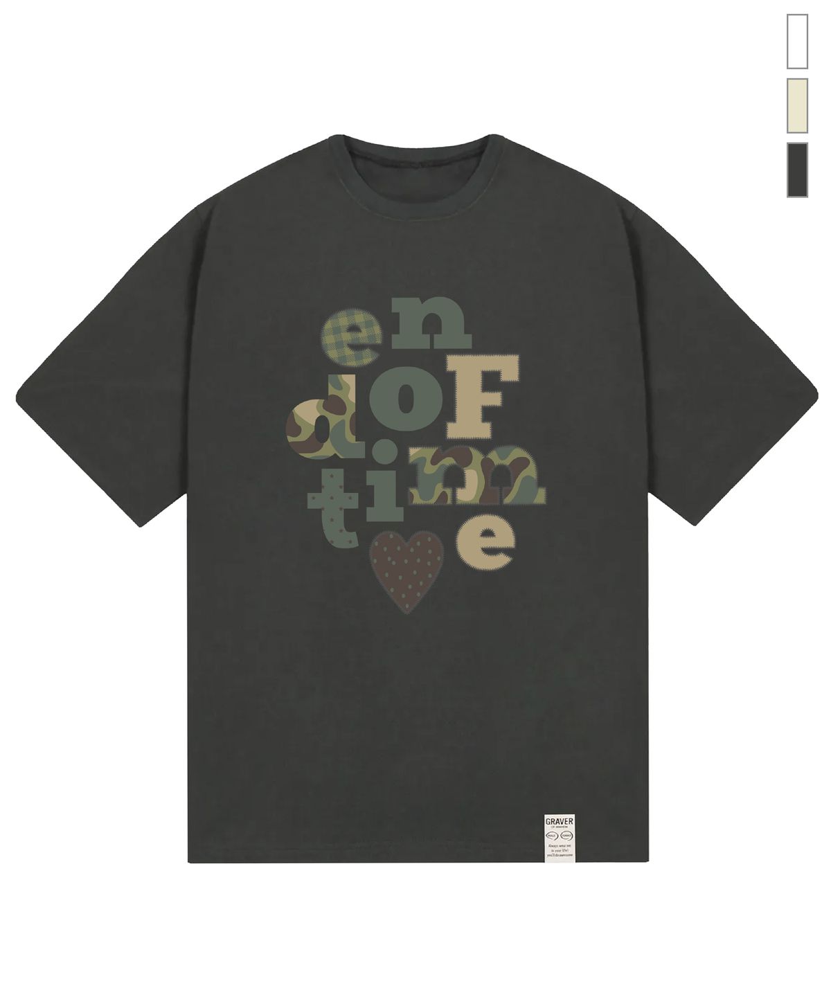 그레이버(GRAVER) [UNISEX]카모 END OF TIME 반팔티_4color