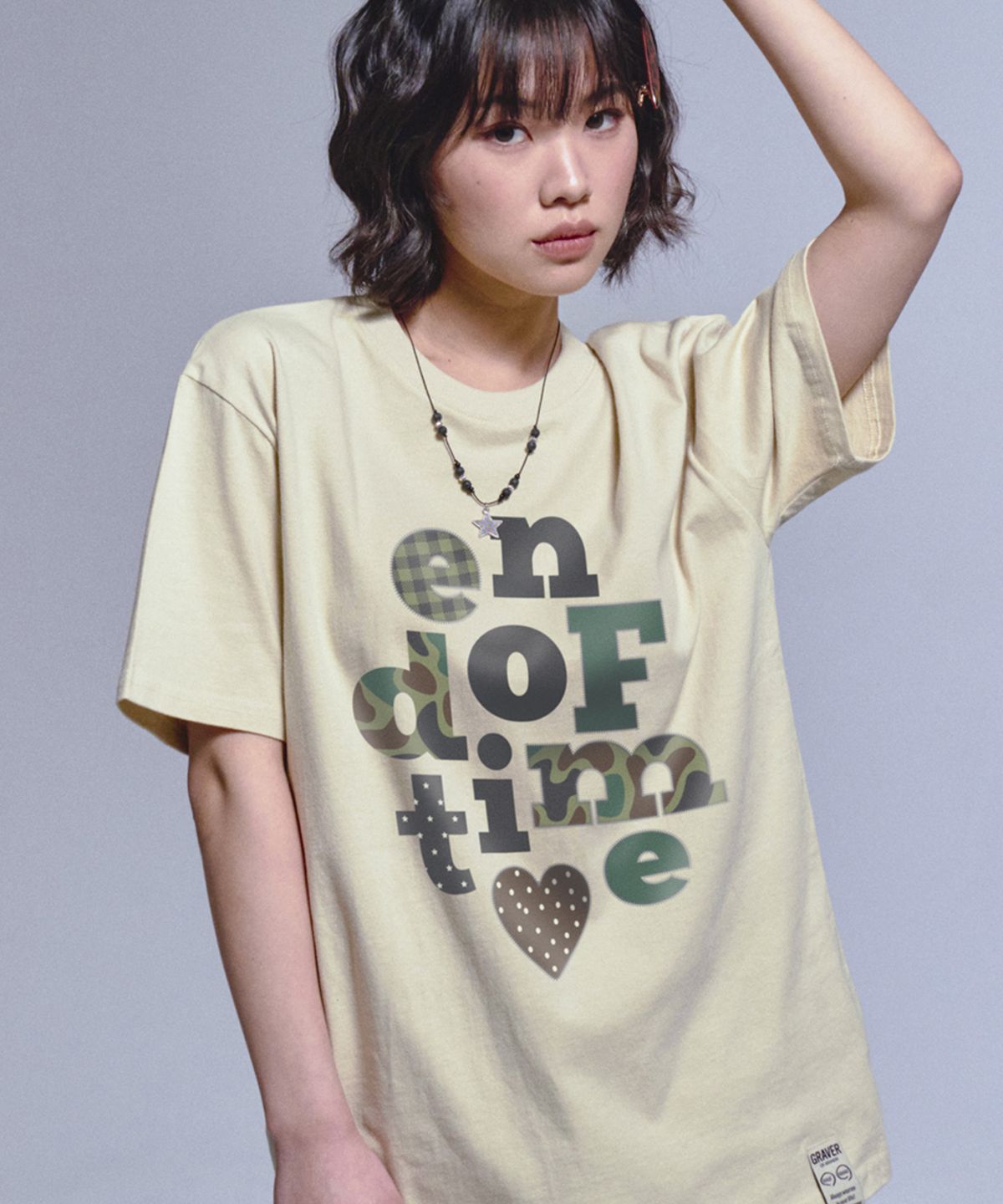 그레이버(GRAVER) [UNISEX]카모 END OF TIME 반팔티_4color