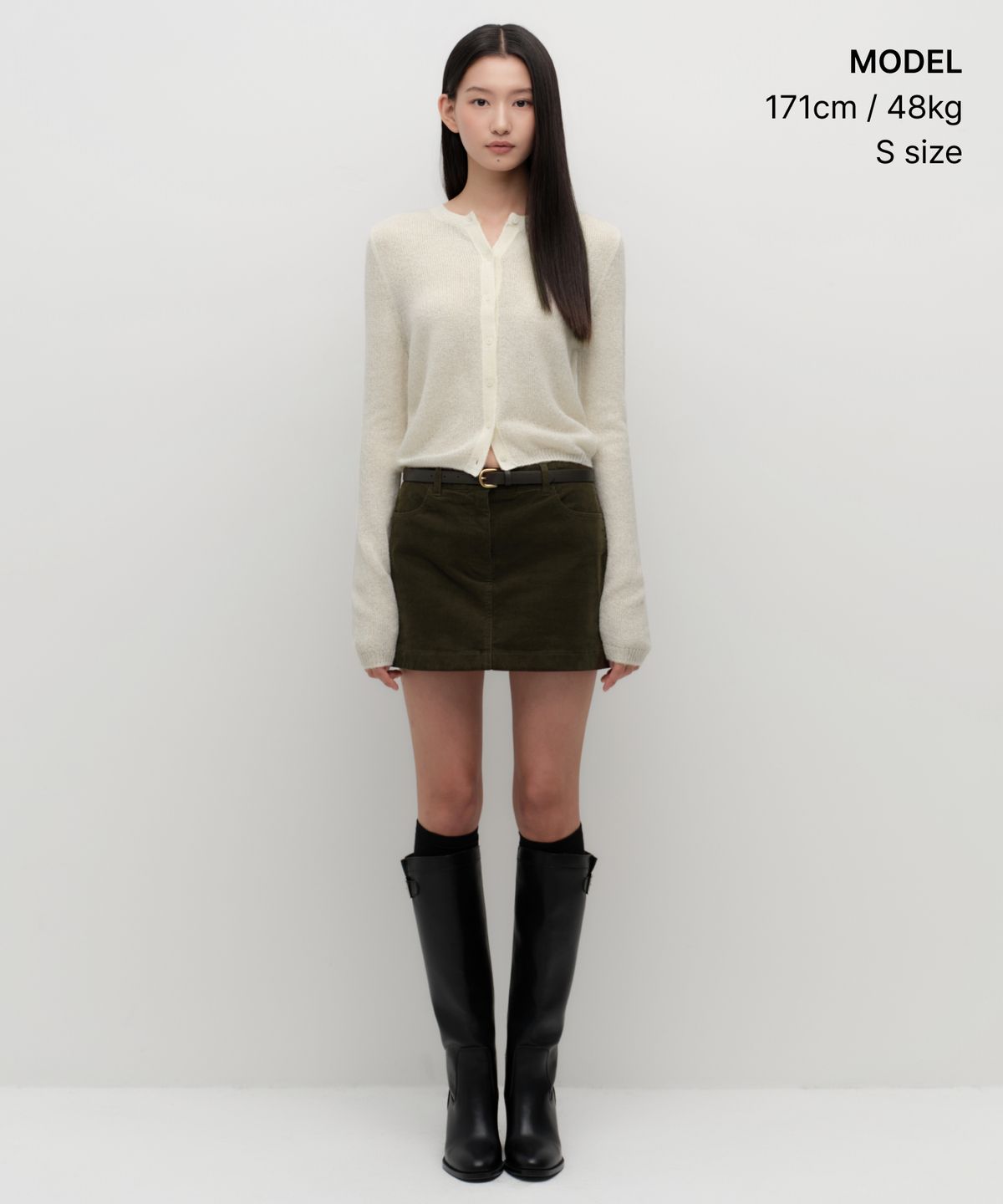 무신사 스탠다드 우먼(MUSINSA STANDARD WOMAN) 우먼즈 시어 텍스처드 라운드 넥 가디건 [크림]