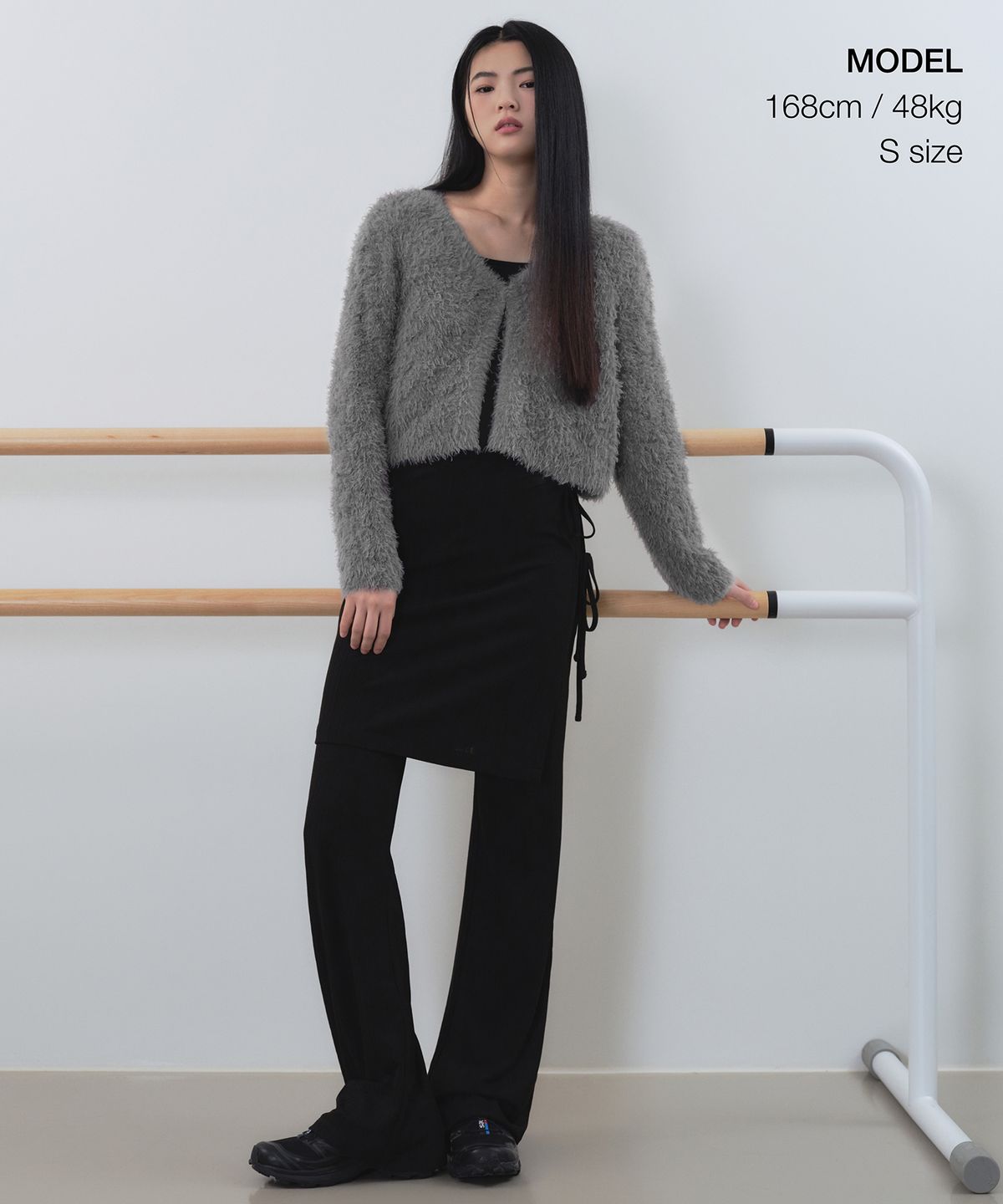 무신사 스탠다드 우먼(MUSINSA STANDARD WOMAN) 우먼즈 롬버스 퍼지 가디건 [미디엄 그레이]
