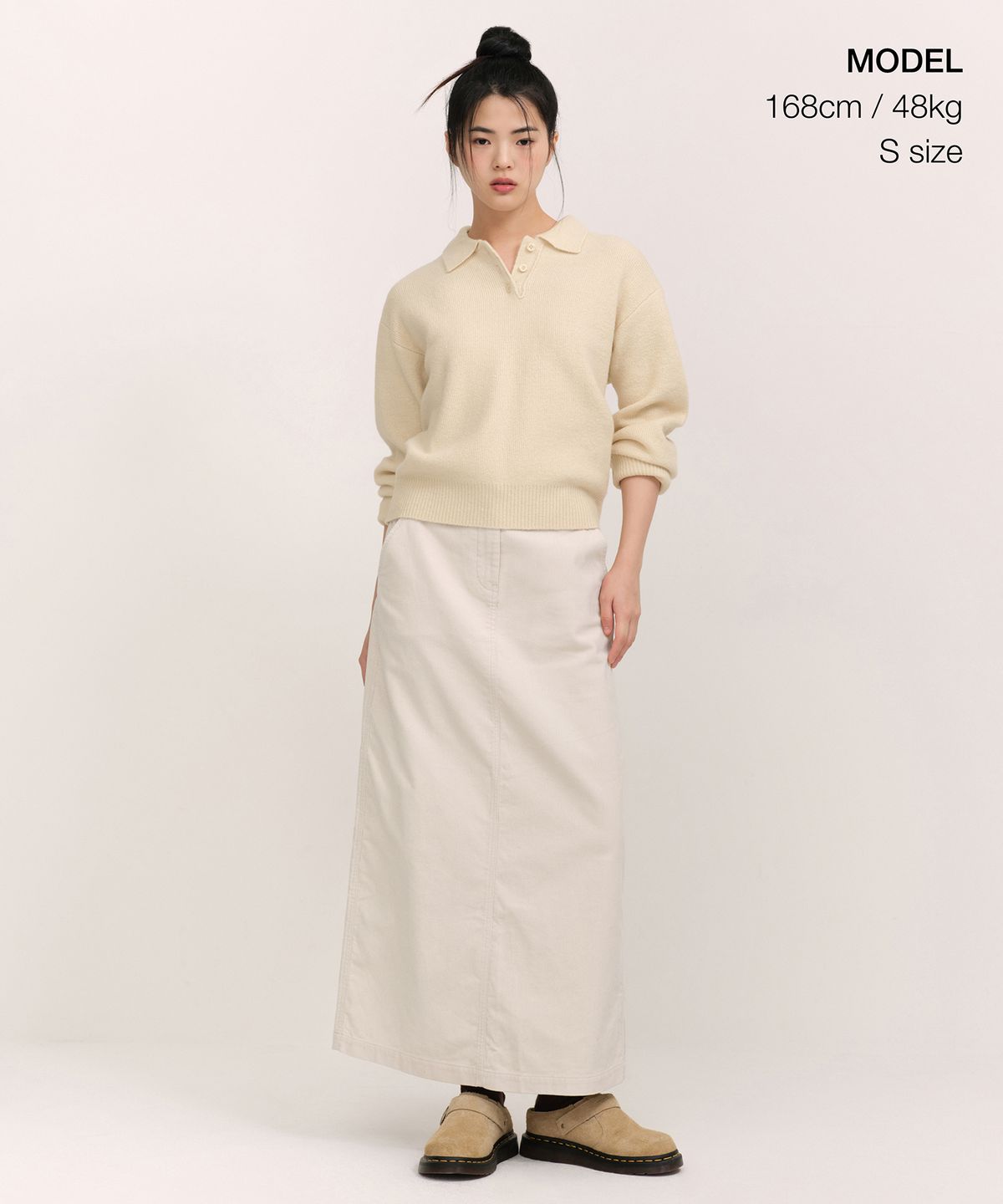 무신사 스탠다드 우먼(MUSINSA STANDARD WOMAN) 우먼즈 소프트 부클 칼라드 니트 [크림]