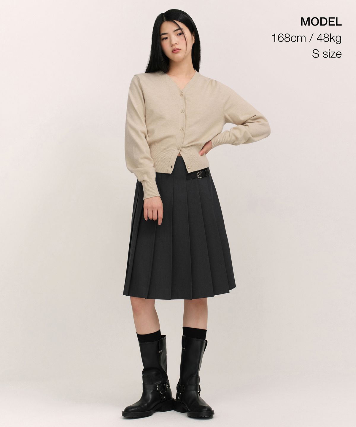 무신사 스탠다드 우먼(MUSINSA STANDARD WOMAN) 우먼즈 에센셜 가디건 [라이트 베이지]