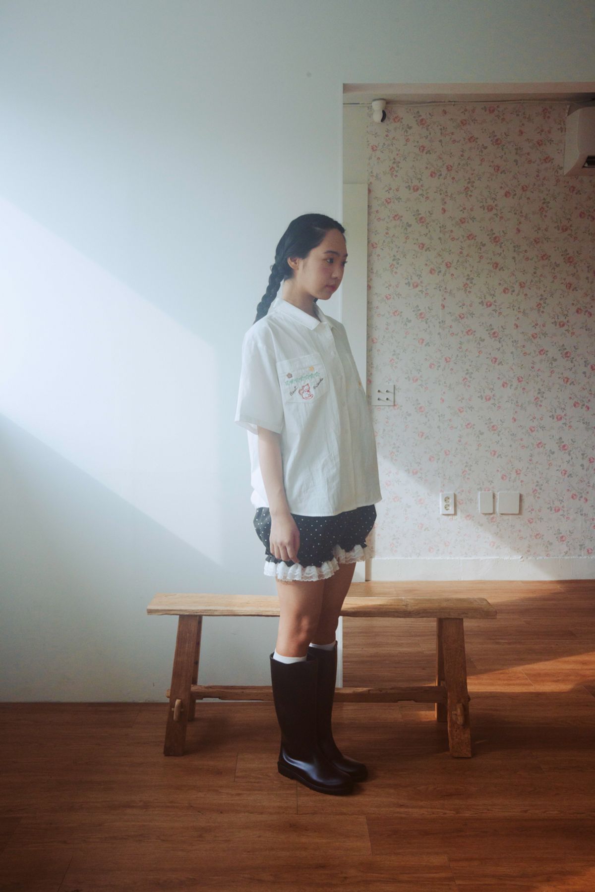 샤키리(SHAKIRI) 모구 도트 레이스 쇼츠 (블랙)