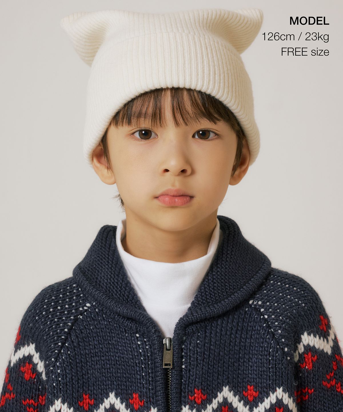 무신사 스탠다드 키즈(MUSINSA STANDARD KIDS) 스퀘어 비니 [아이보리]