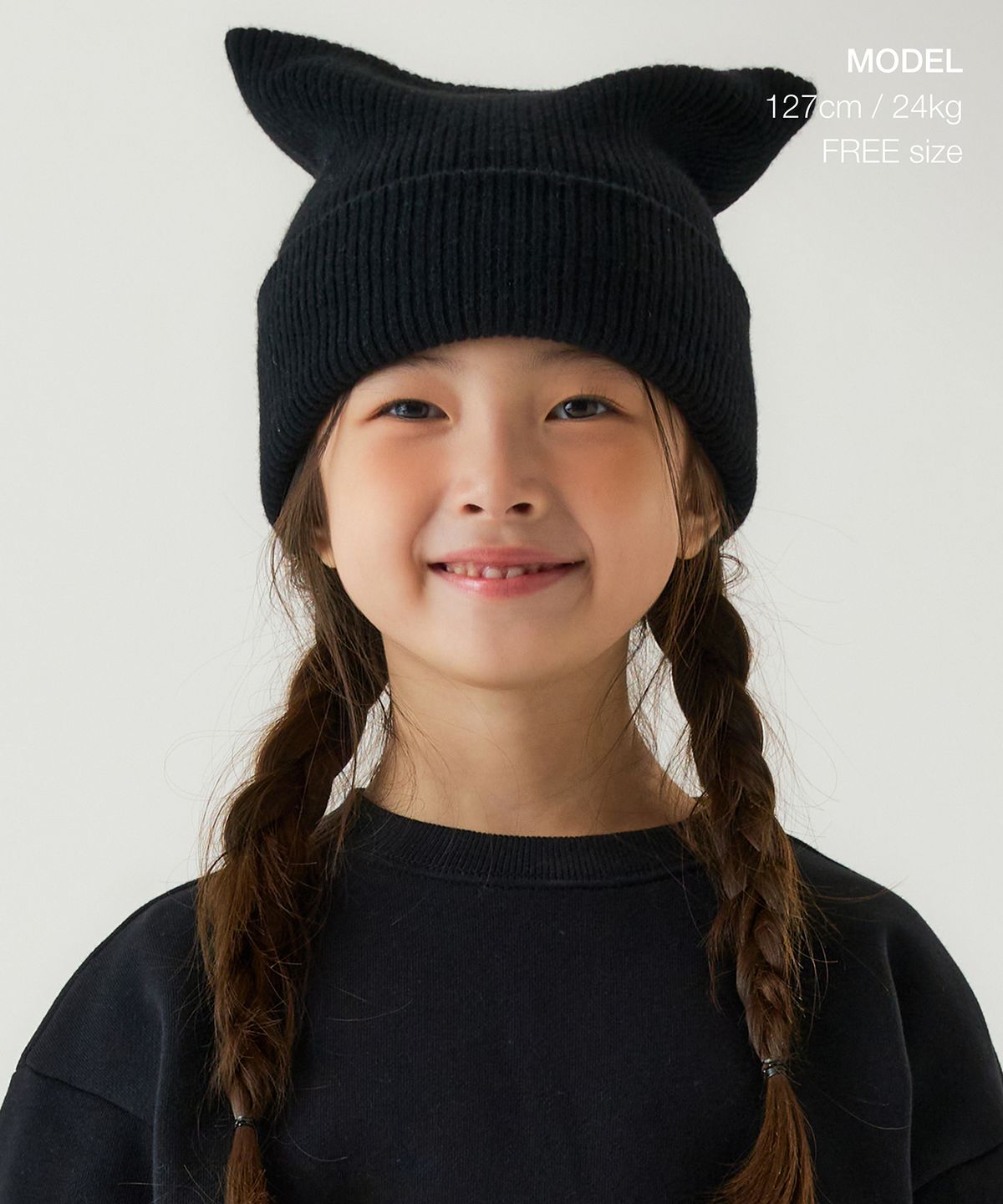 무신사 스탠다드 키즈(MUSINSA STANDARD KIDS) 스퀘어 비니 [블랙]