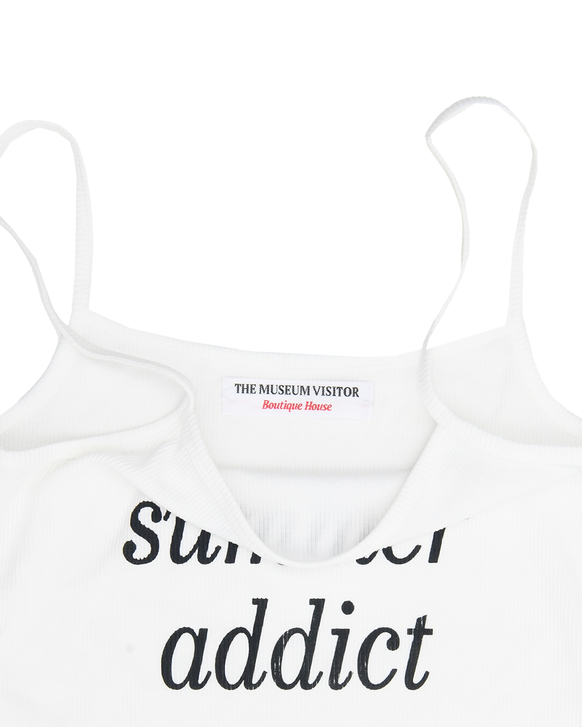 더뮤지엄비지터(THEMUSEUMVISITOR) SUMMER ADDICT SLEEVELESS (WHITE)