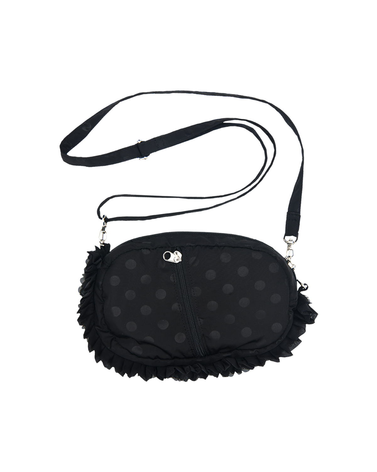 더뮤지엄비지터(THEMUSEUMVISITOR) DOT FRILL MINIBAG (BLACK DOT)