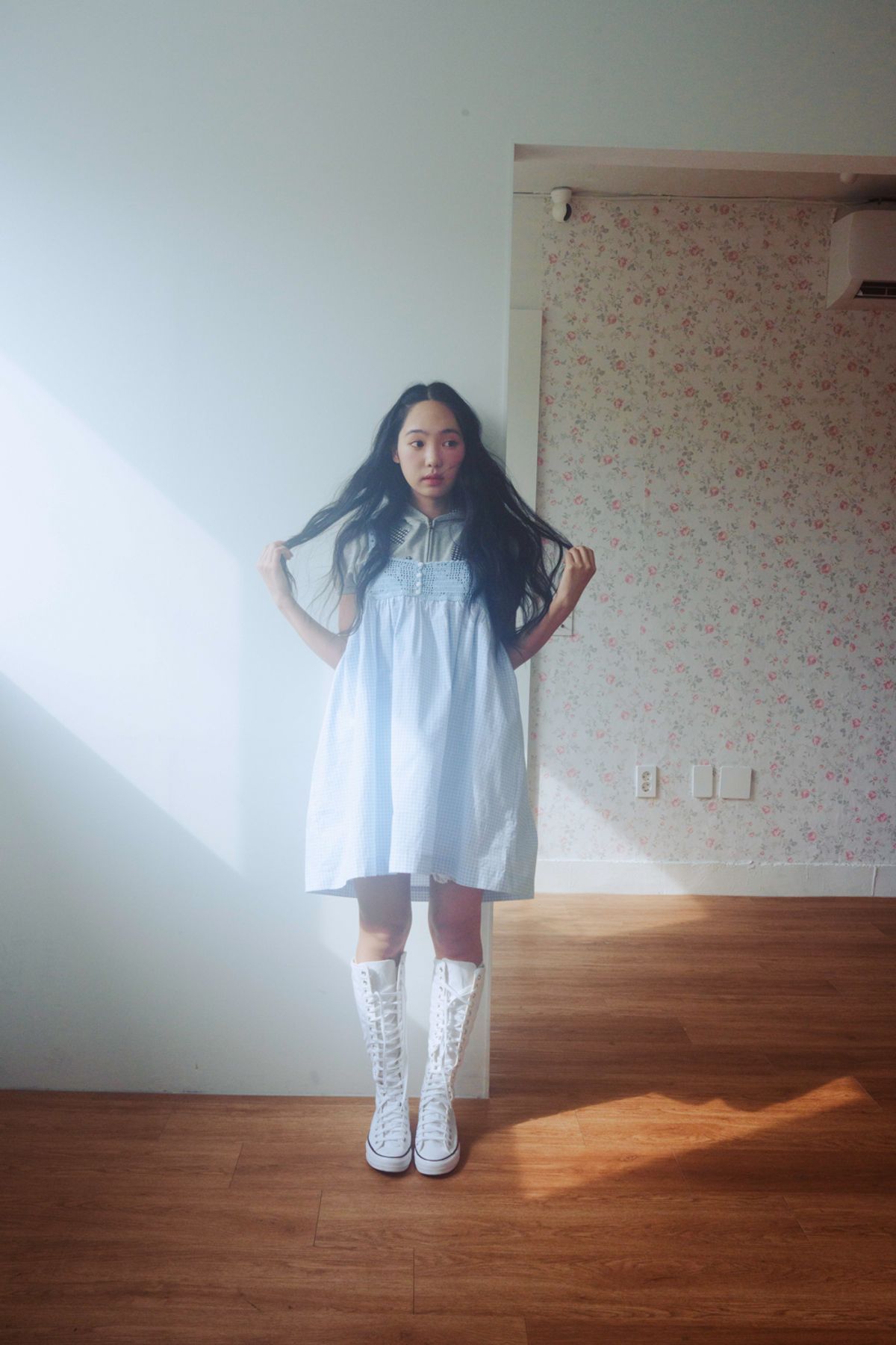 샤키리(SHAKIRI) 키리 크로쉐 미니 드레스 (블루)