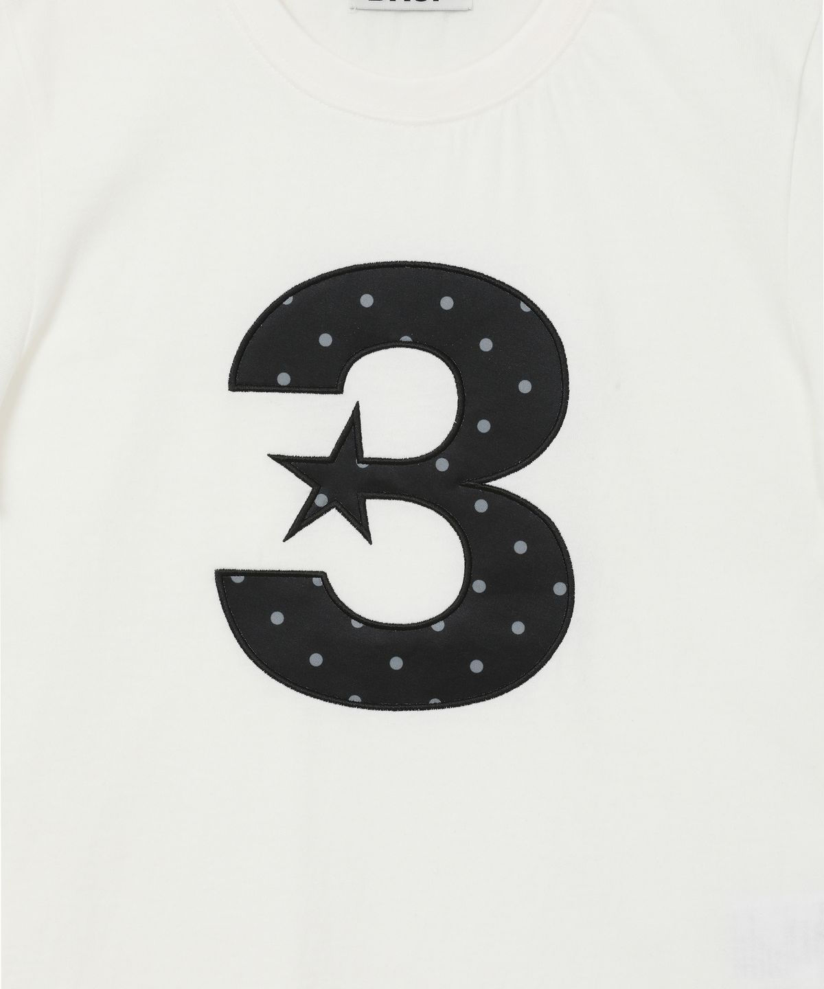 바우프(BAUF) 3 logo 도트 슬림핏 티셔츠 [화이트]
