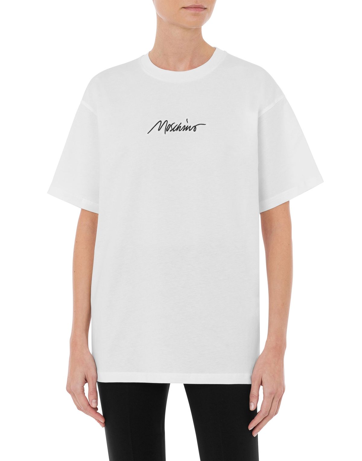 모스키노(MOSCHINO) 시즈널 레터링 프린트 반팔 티셔츠